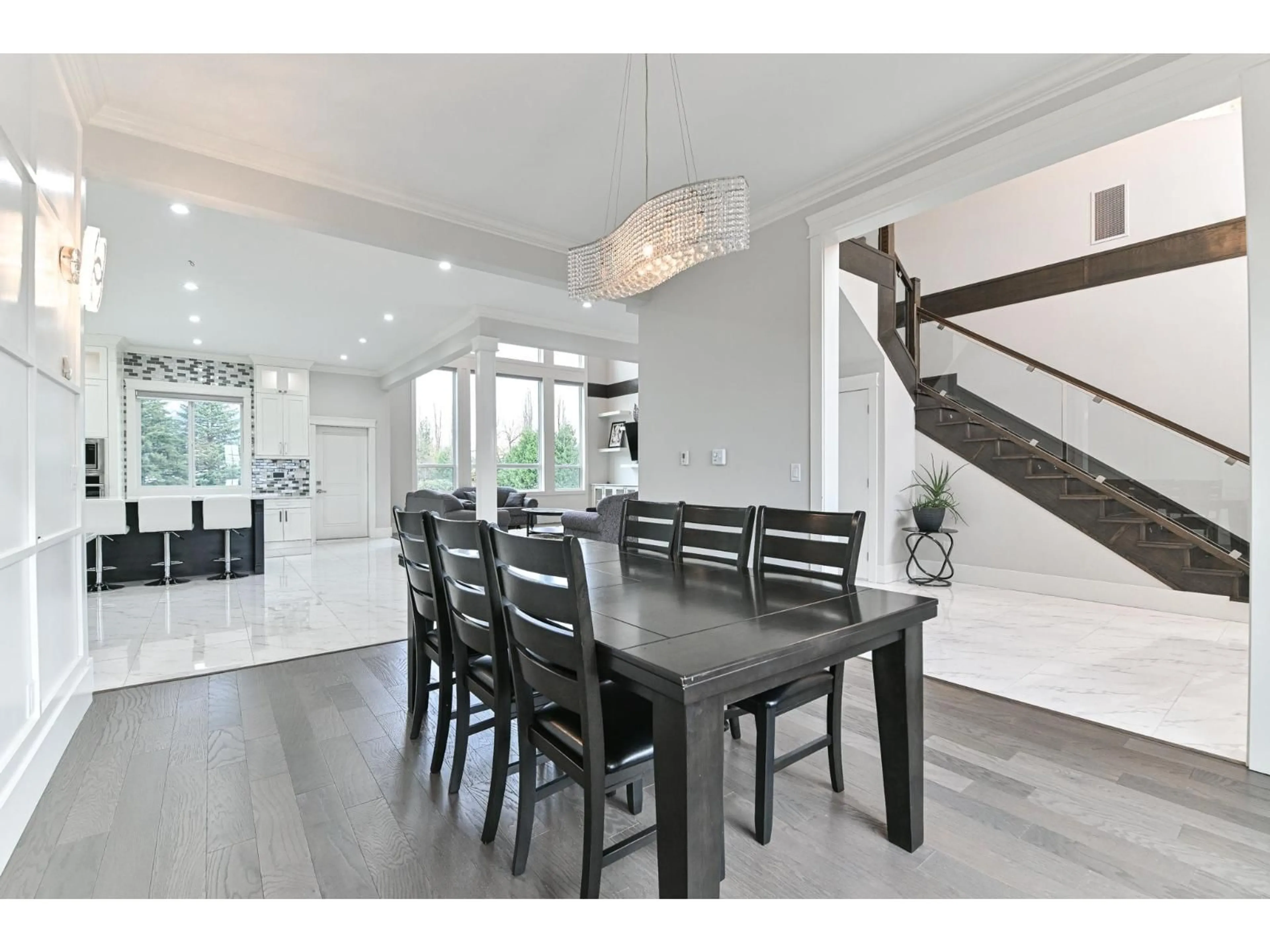 Dining room, wood/laminate floor for 8528 SYLVESTER ROAD, Mission British Columbia V2V7K6