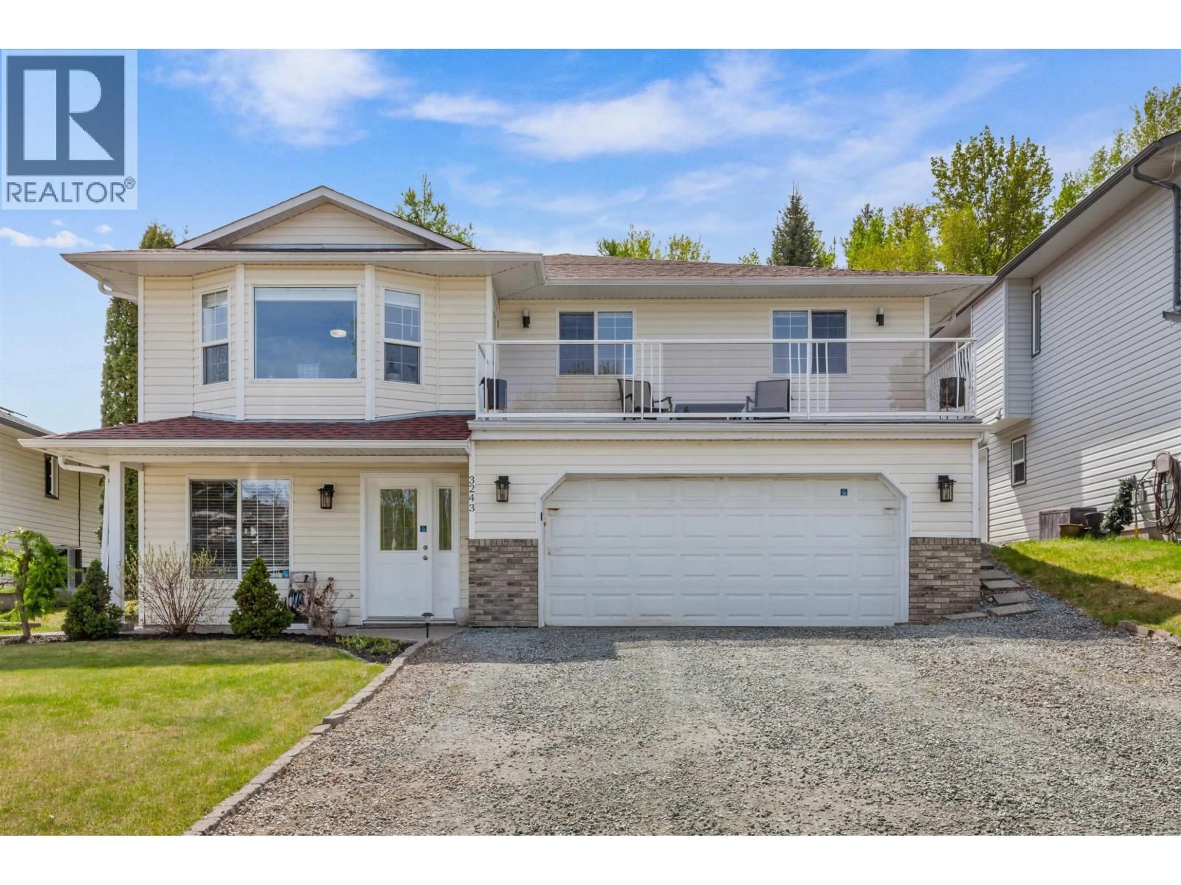 Home with vinyl exterior material, street for 3243 ST FRANCES CRESCENT, Prince George British Columbia V2N5A3