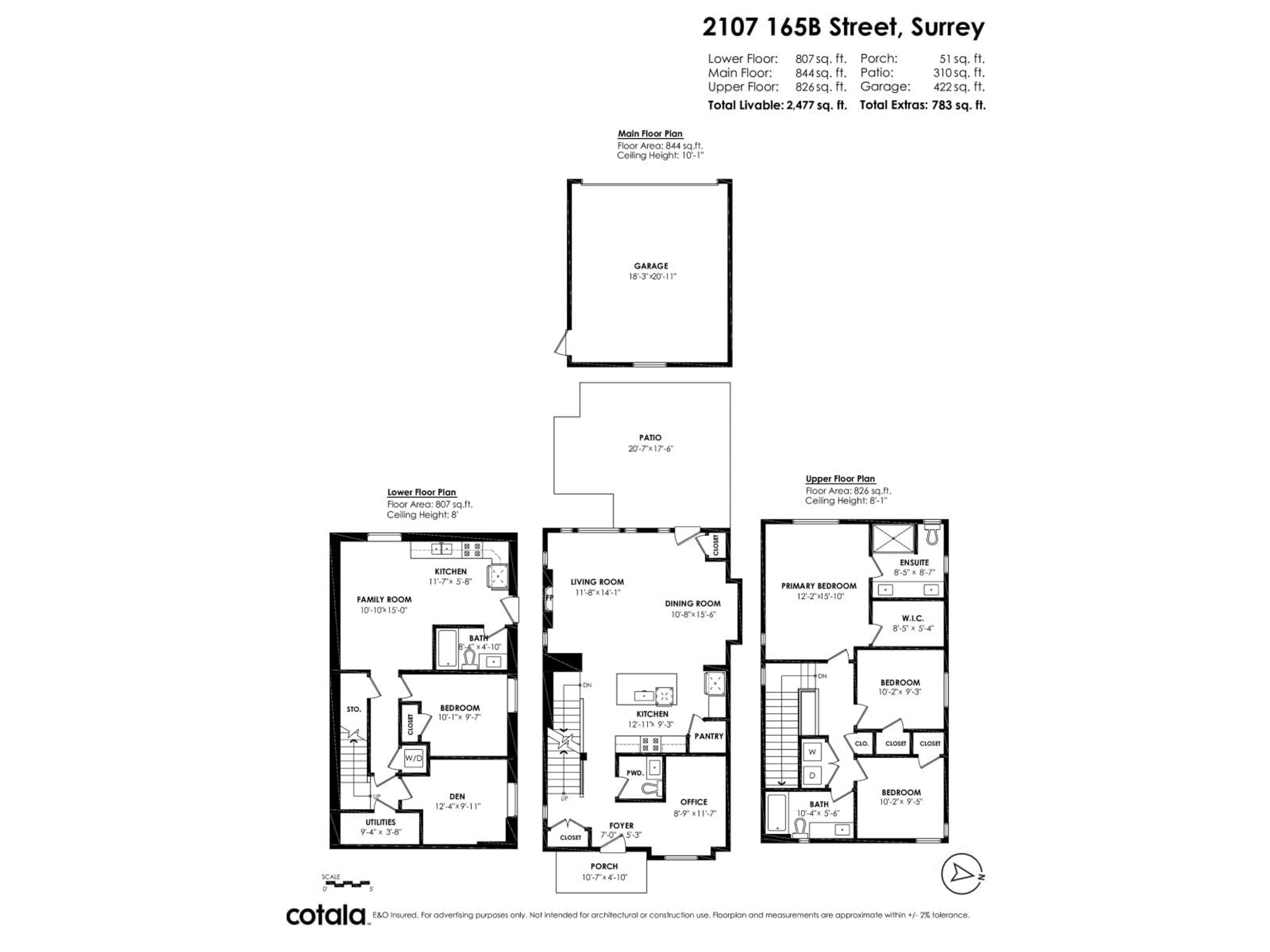Floor plan for 2107 165B STREET, Surrey British Columbia V3Z0V6