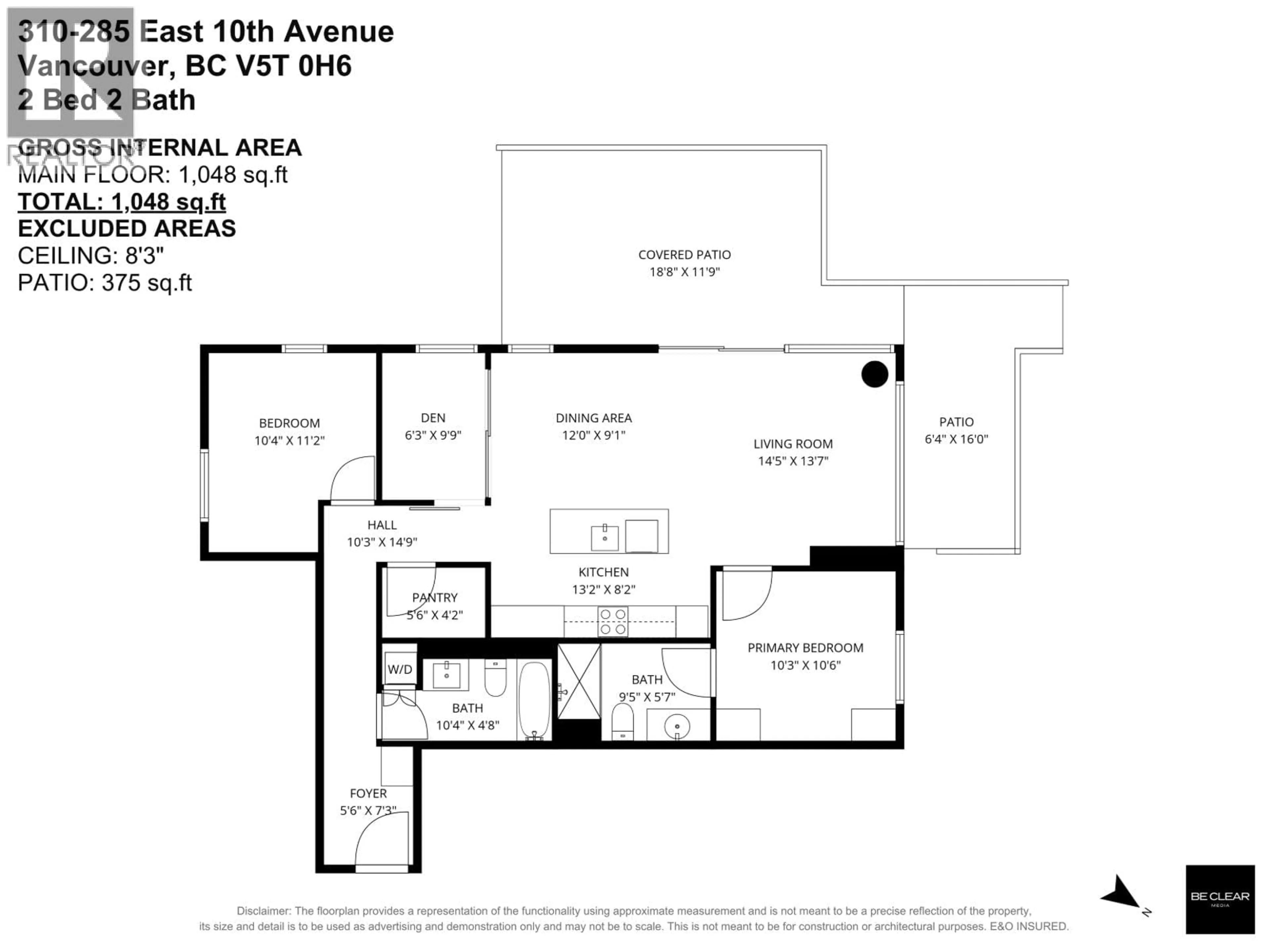 Floor plan for 310 - 285 10TH AVENUE, Vancouver British Columbia V5T0H6