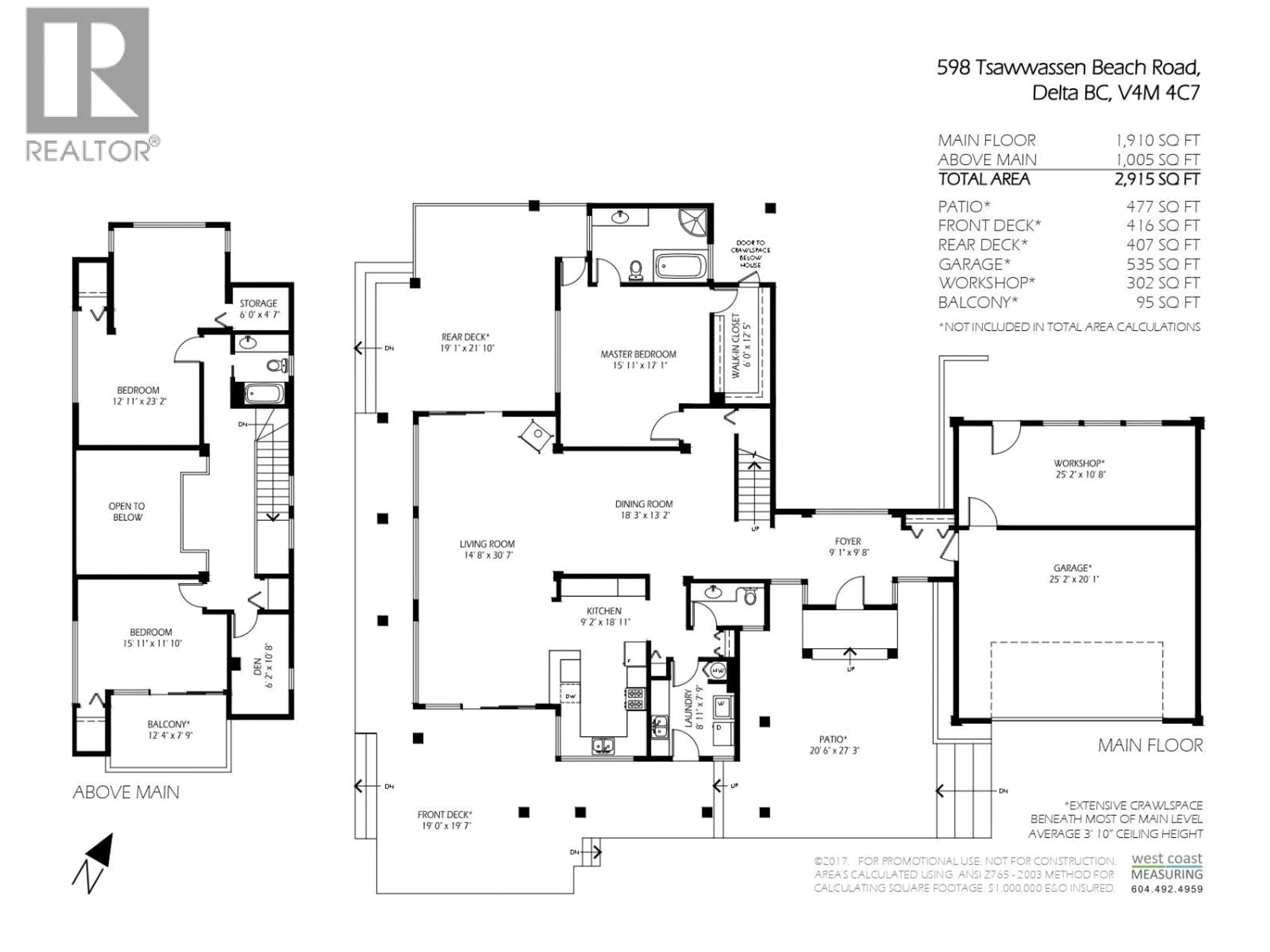 Floor plan for 598 TSAWWASSEN BEACH ROAD, Delta British Columbia V4M4C7
