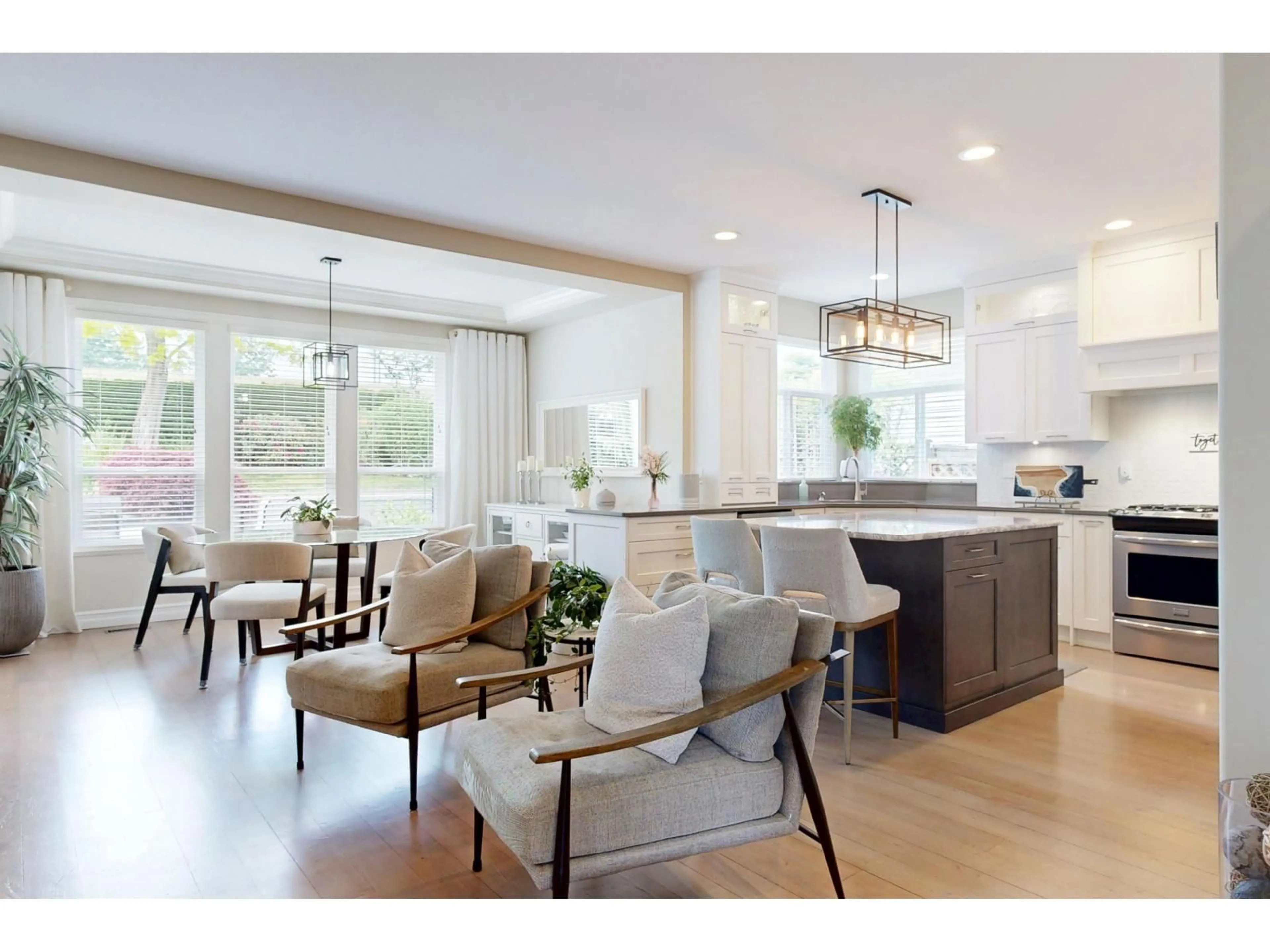 Open concept kitchen, wood/laminate floor for 5795 167 STREET, Surrey British Columbia V3S9T5