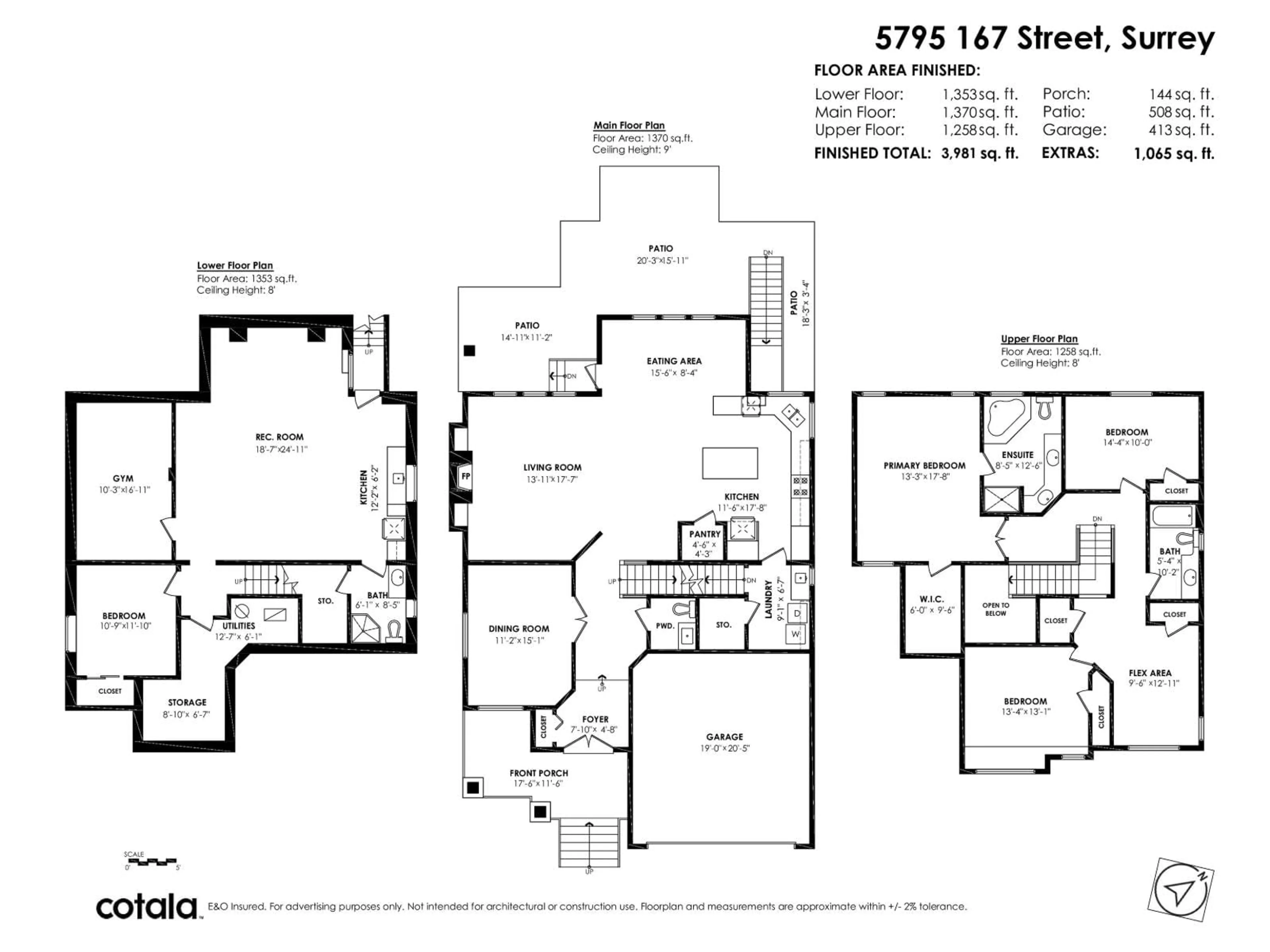 Floor plan for 5795 167 STREET, Surrey British Columbia V3S9T5