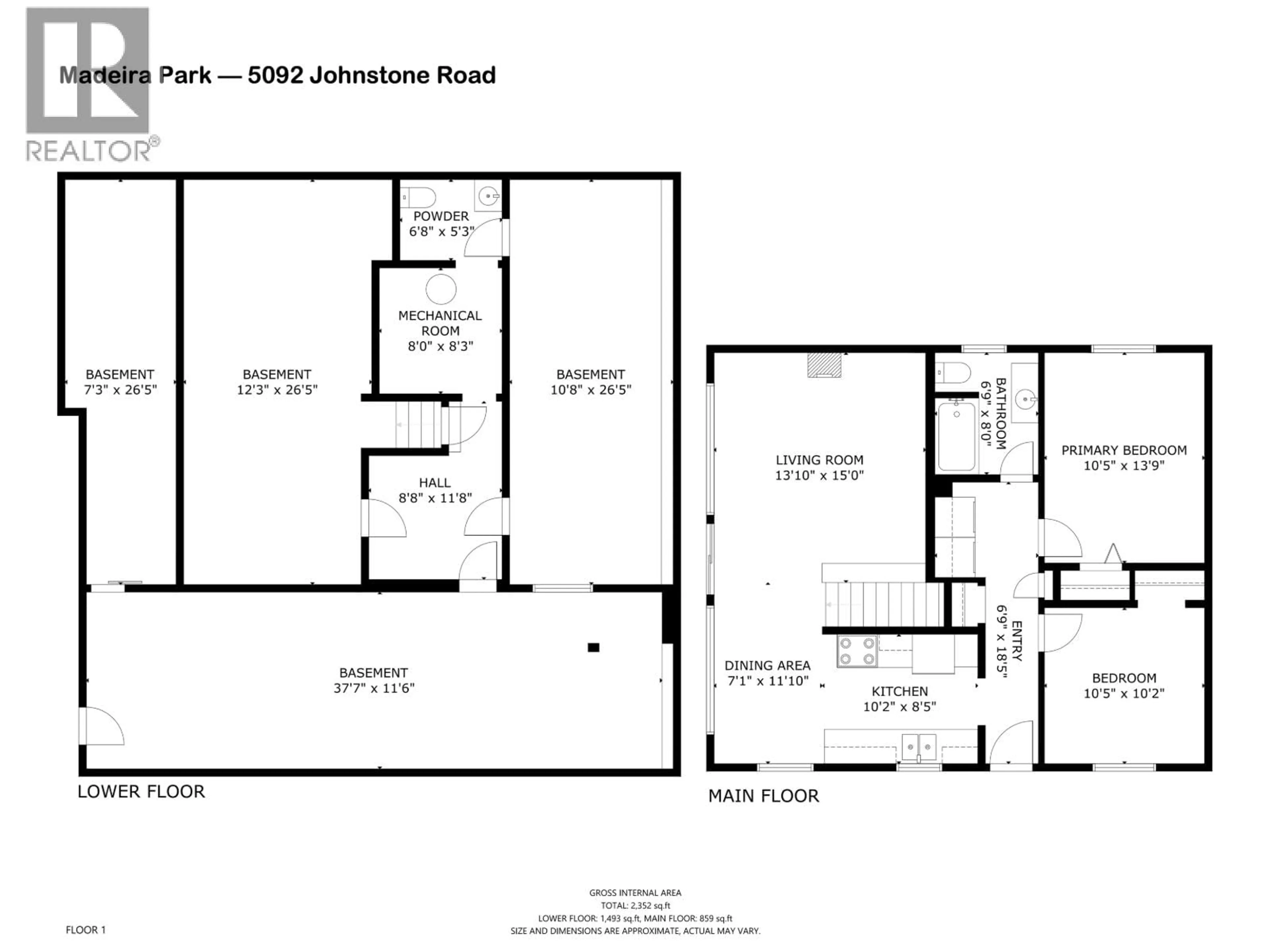 Floor plan for 5092 JOHNSTONE ROAD, Madeira Park British Columbia V0N2H0