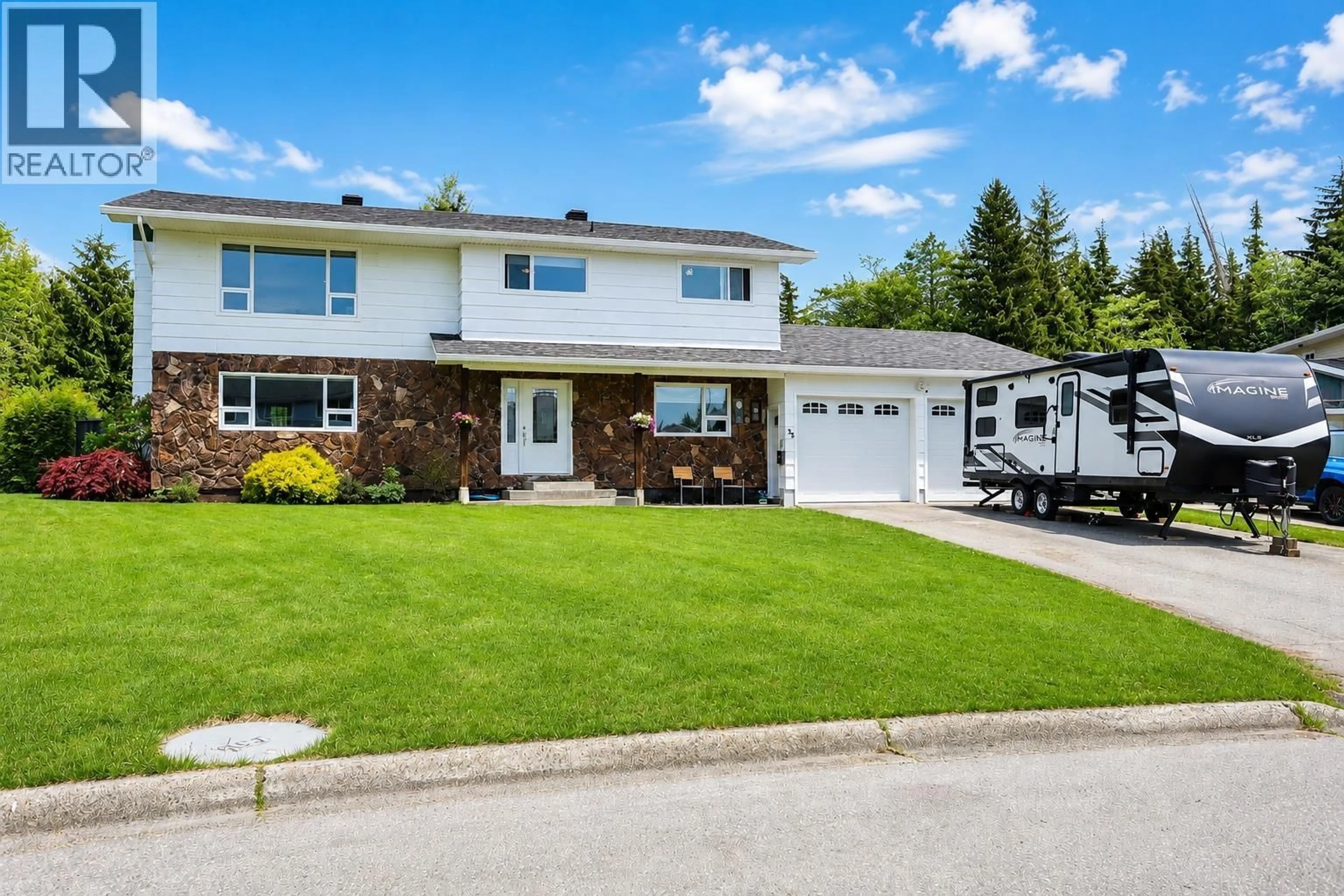 Home with vinyl exterior material, street for 33 MARGETTS STREET, Kitimat British Columbia V8C2L4