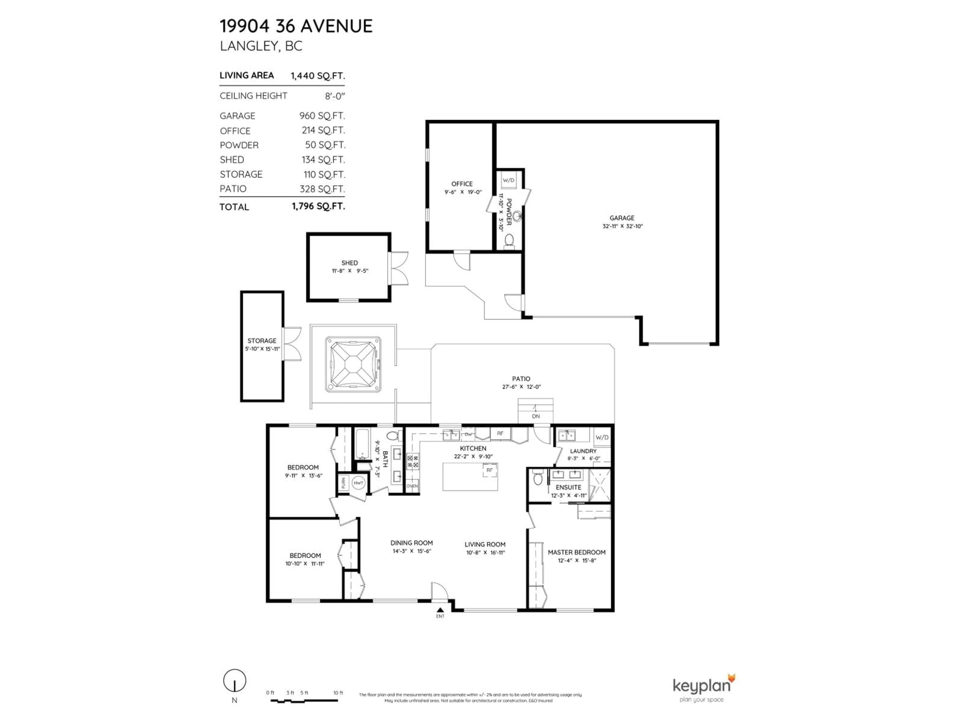 Floor plan for 19904 36 AVENUE, Langley British Columbia V3A2R4