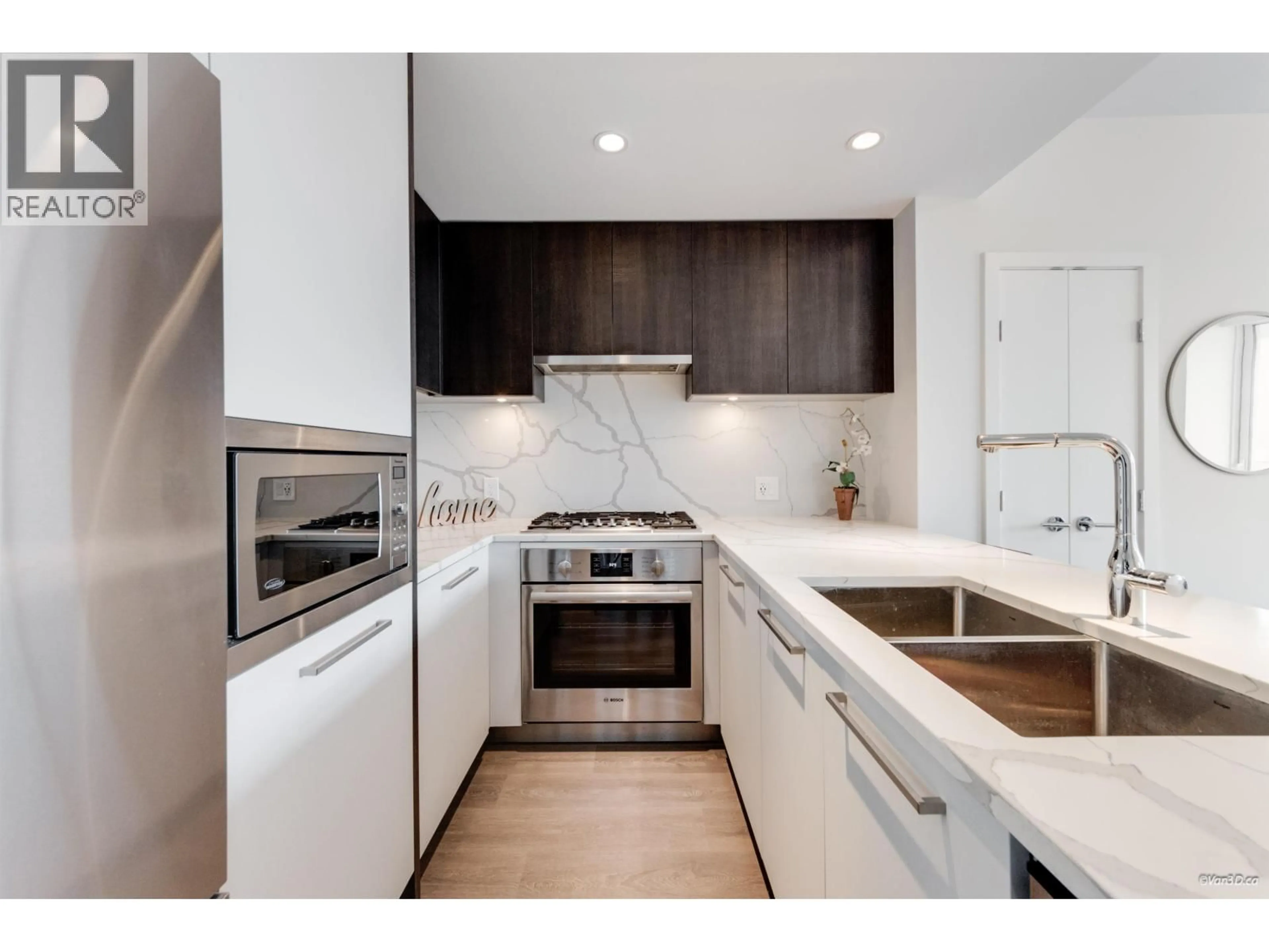 Contemporary kitchen, ceramic/tile floor for 2603 - 567 CLARKE ROAD, Coquitlam British Columbia V3J0K7