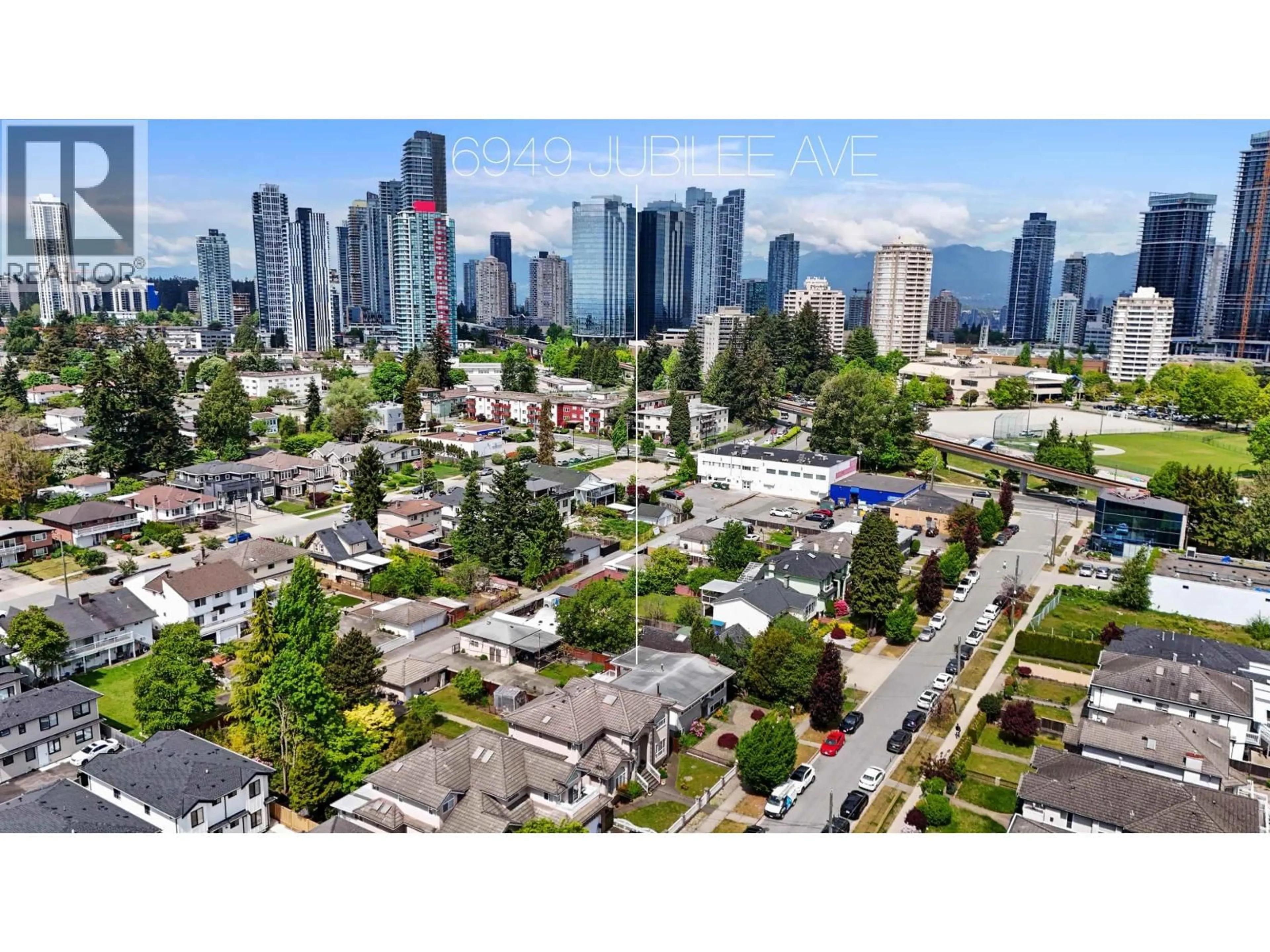 A pic from outside/outdoor area/front of a property/back of a property/a pic from drone, city buildings view from balcony for 6949 JUBILEE AVENUE, Burnaby British Columbia V5J4B4