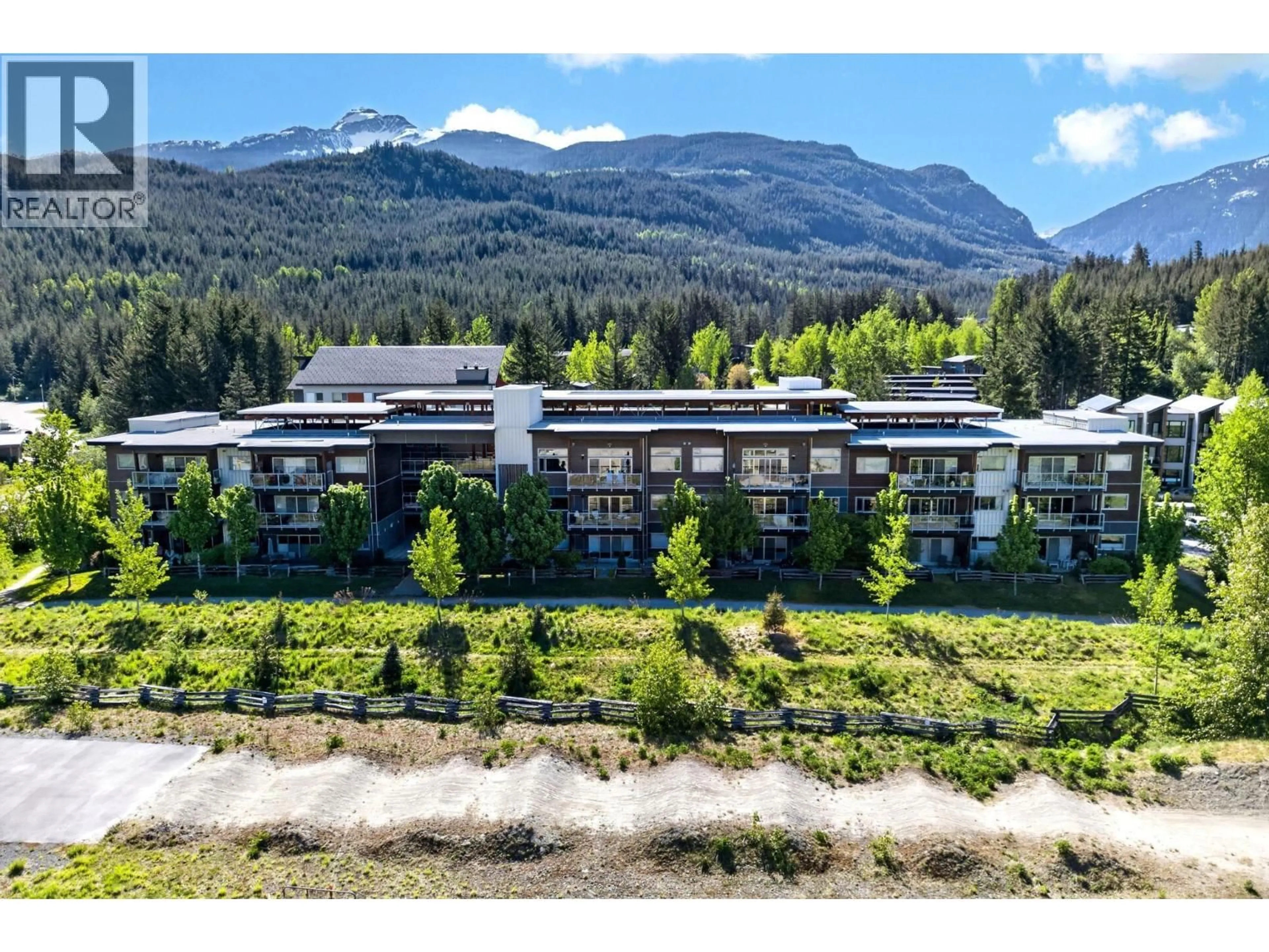 A pic from outside/outdoor area/front of a property/back of a property/a pic from drone, mountain view for 212 - 1025 LEGACY WAY, Whistler British Columbia V8E0S2