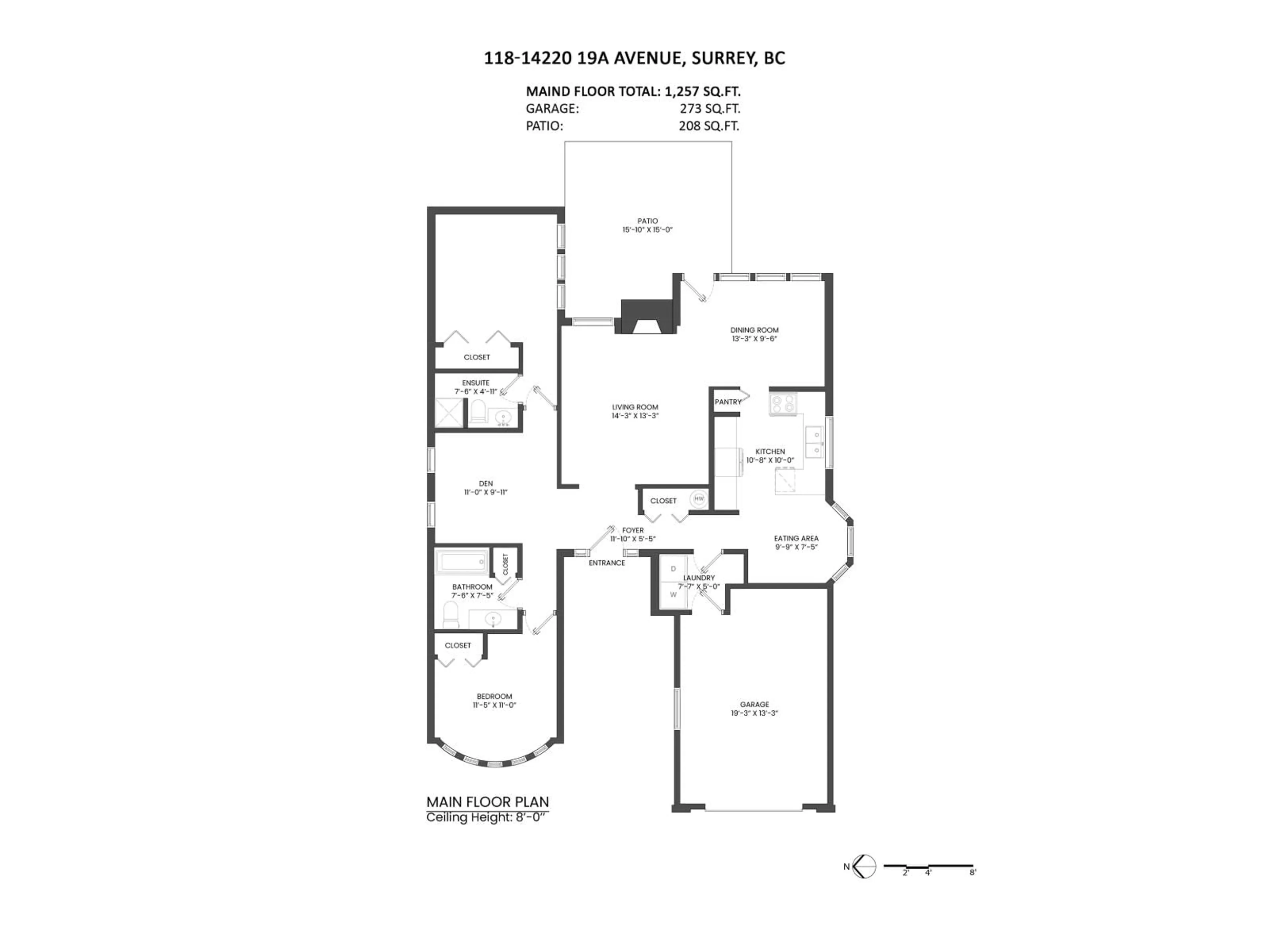 Floor plan for 118 - 14220 19A AVENUE, Surrey British Columbia V4A8K8