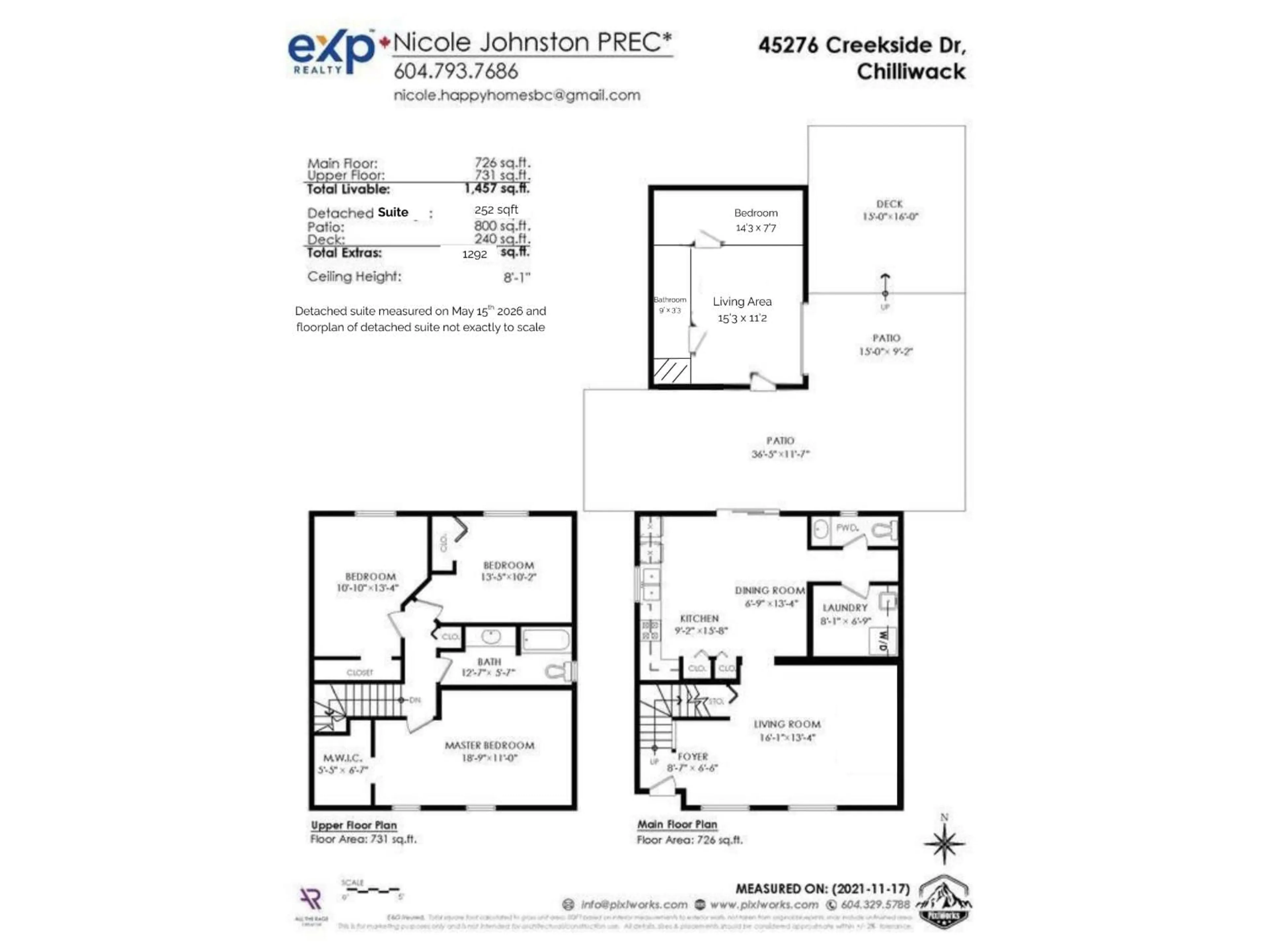 Floor plan for 45276 CREEKSIDE DRIVE, Chilliwack British Columbia V2P7K6