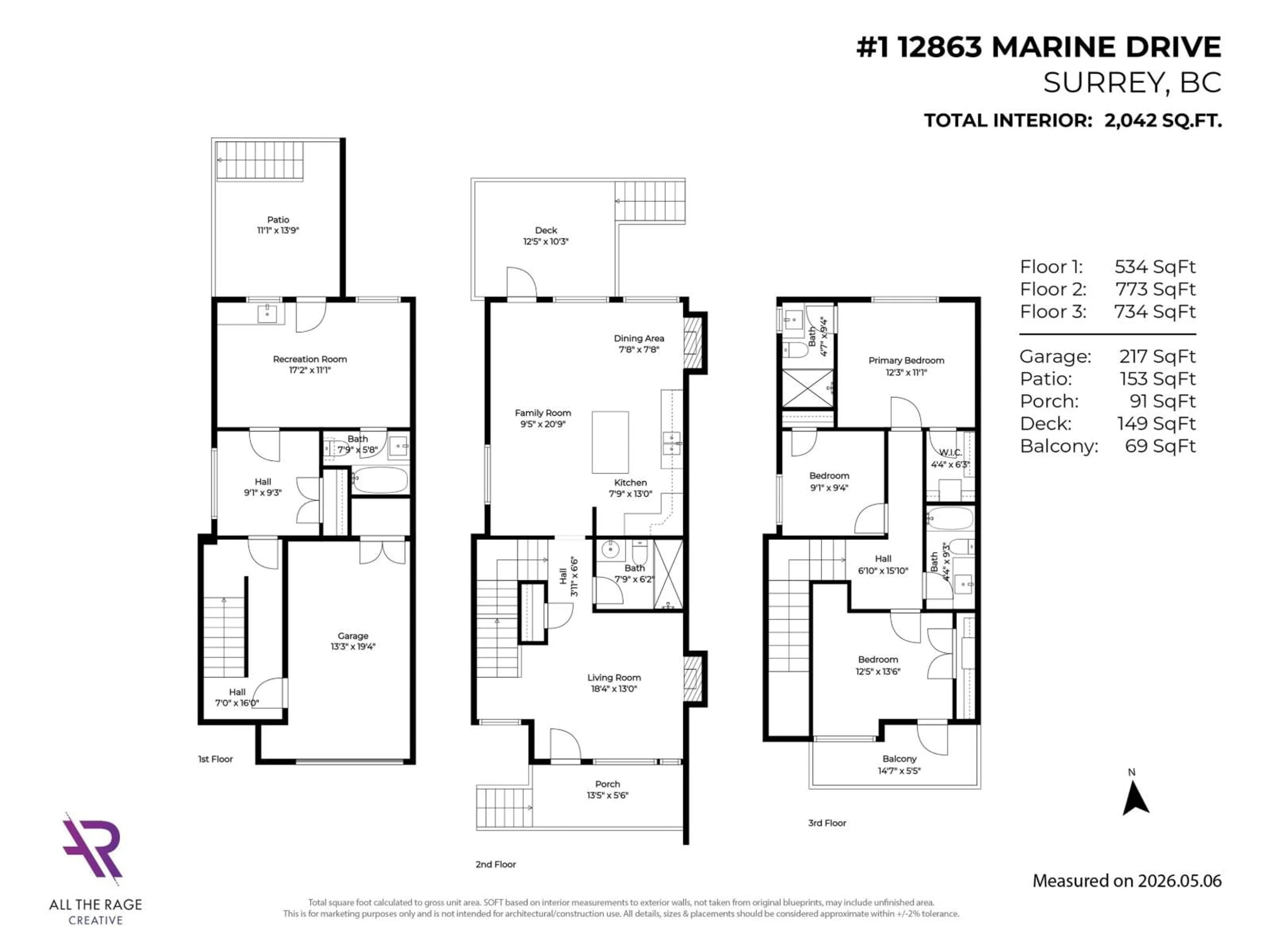 Floor plan for 1 - 12863 MARINE DRIVE, Surrey British Columbia V4A1C8