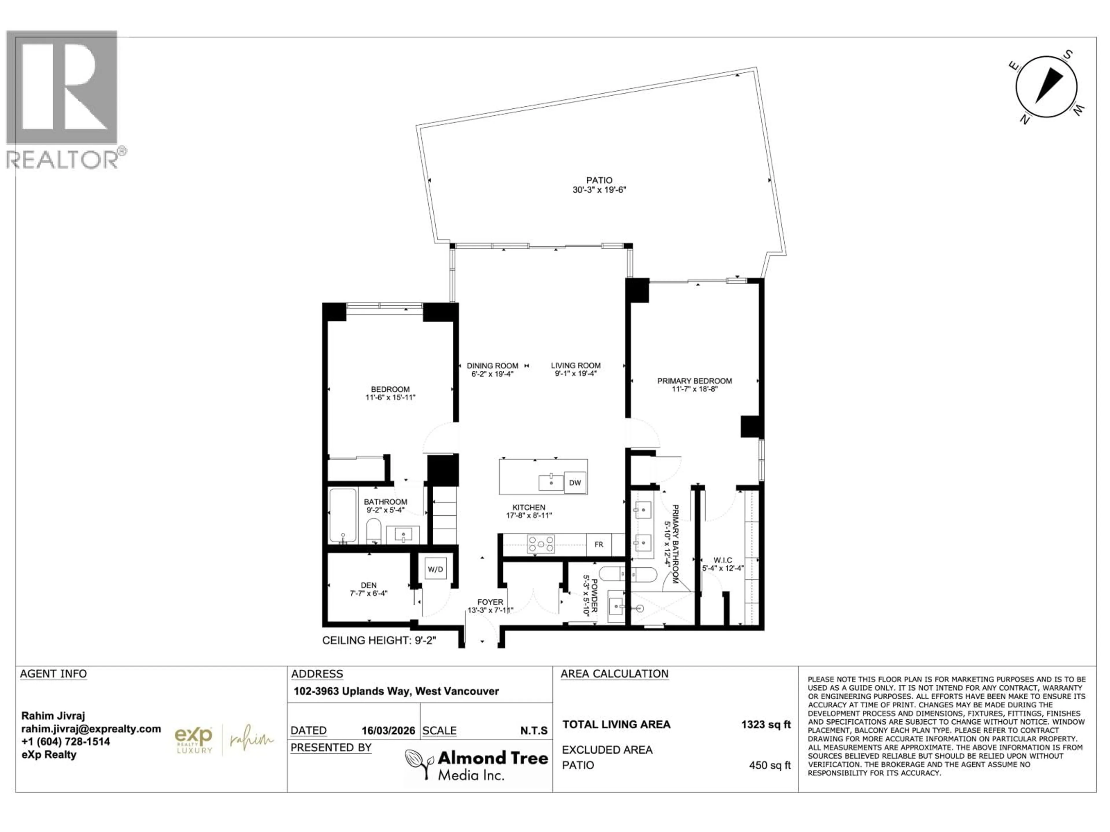 Floor plan for 102 - 3963 UPLANDS WAY, West Vancouver British Columbia V7S0B7