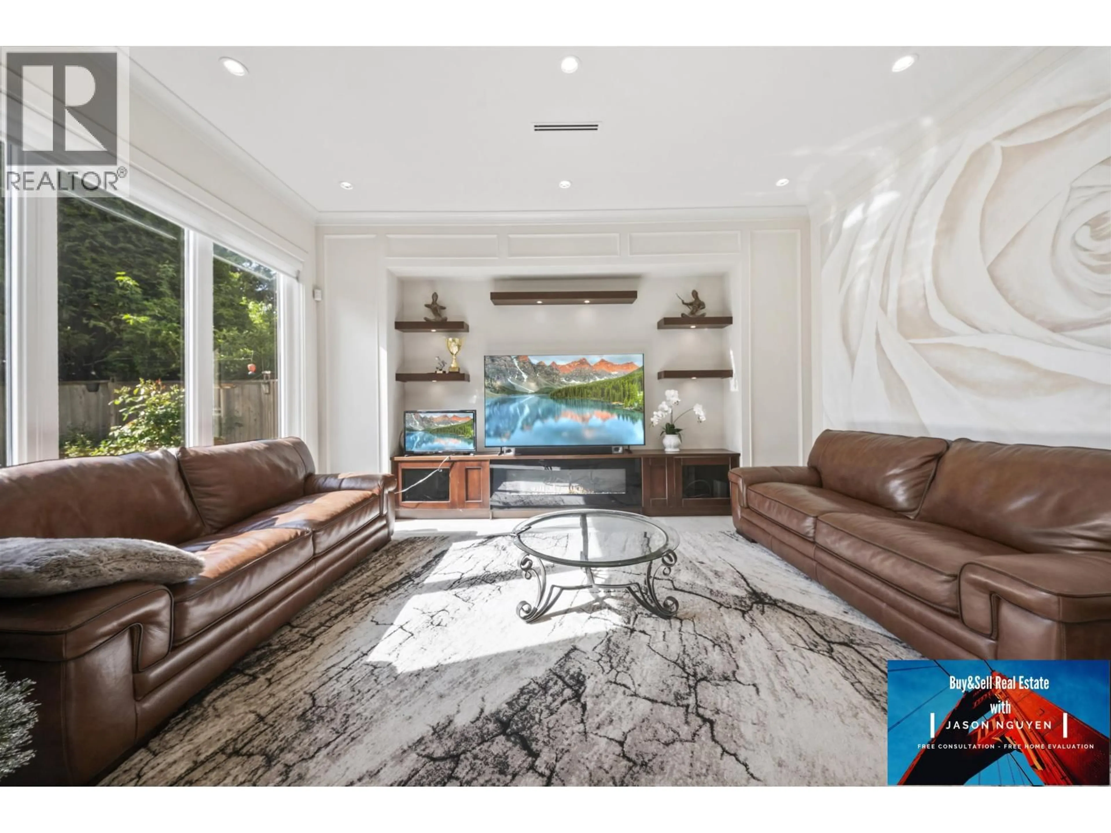 Living room with furniture, ceramic/tile floor for 9151 GLENDOWER DRIVE, Richmond British Columbia V7A2Y4