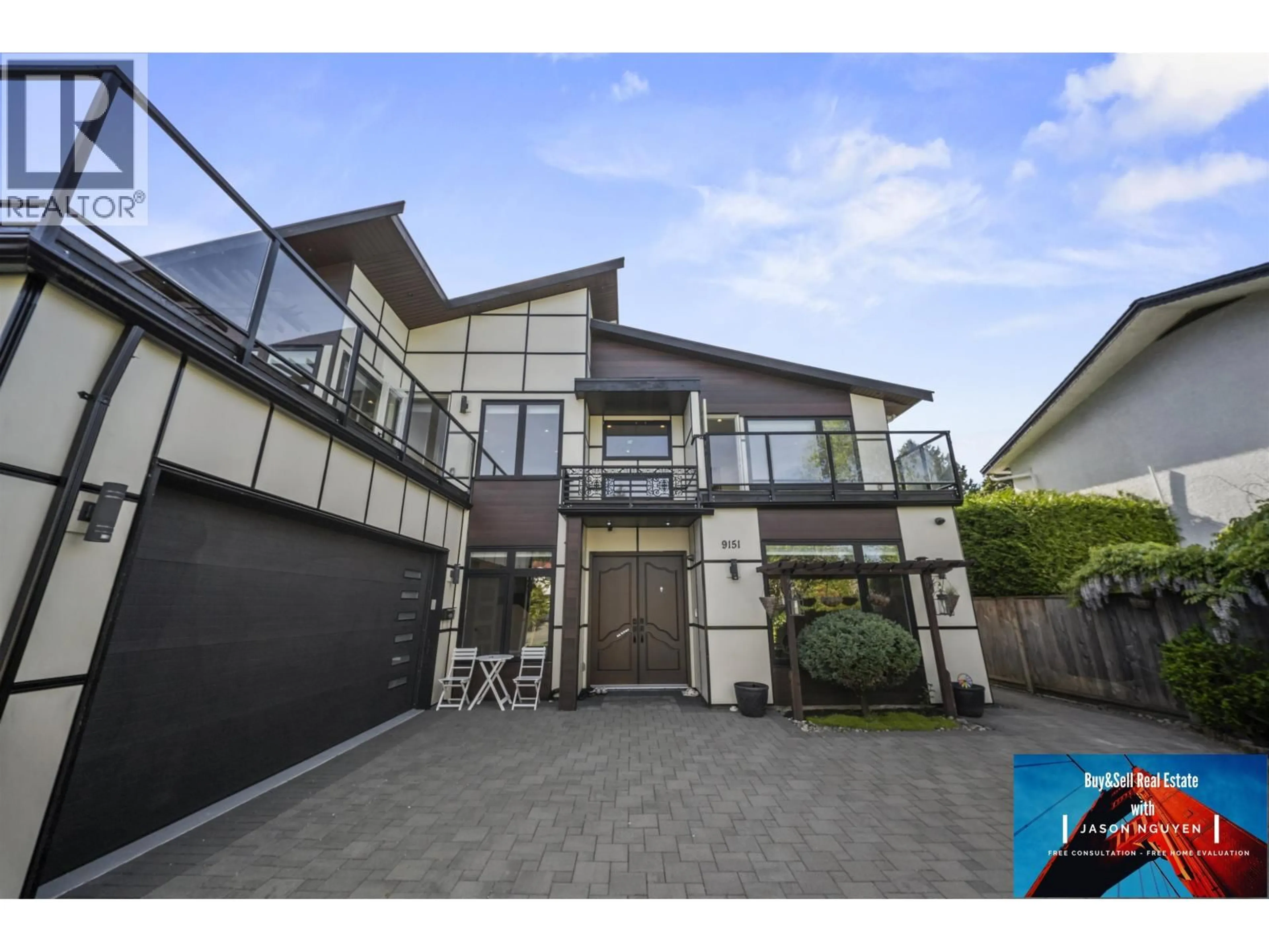 A pic from outside/outdoor area/front of a property/back of a property/a pic from drone, street for 9151 GLENDOWER DRIVE, Richmond British Columbia V7A2Y4