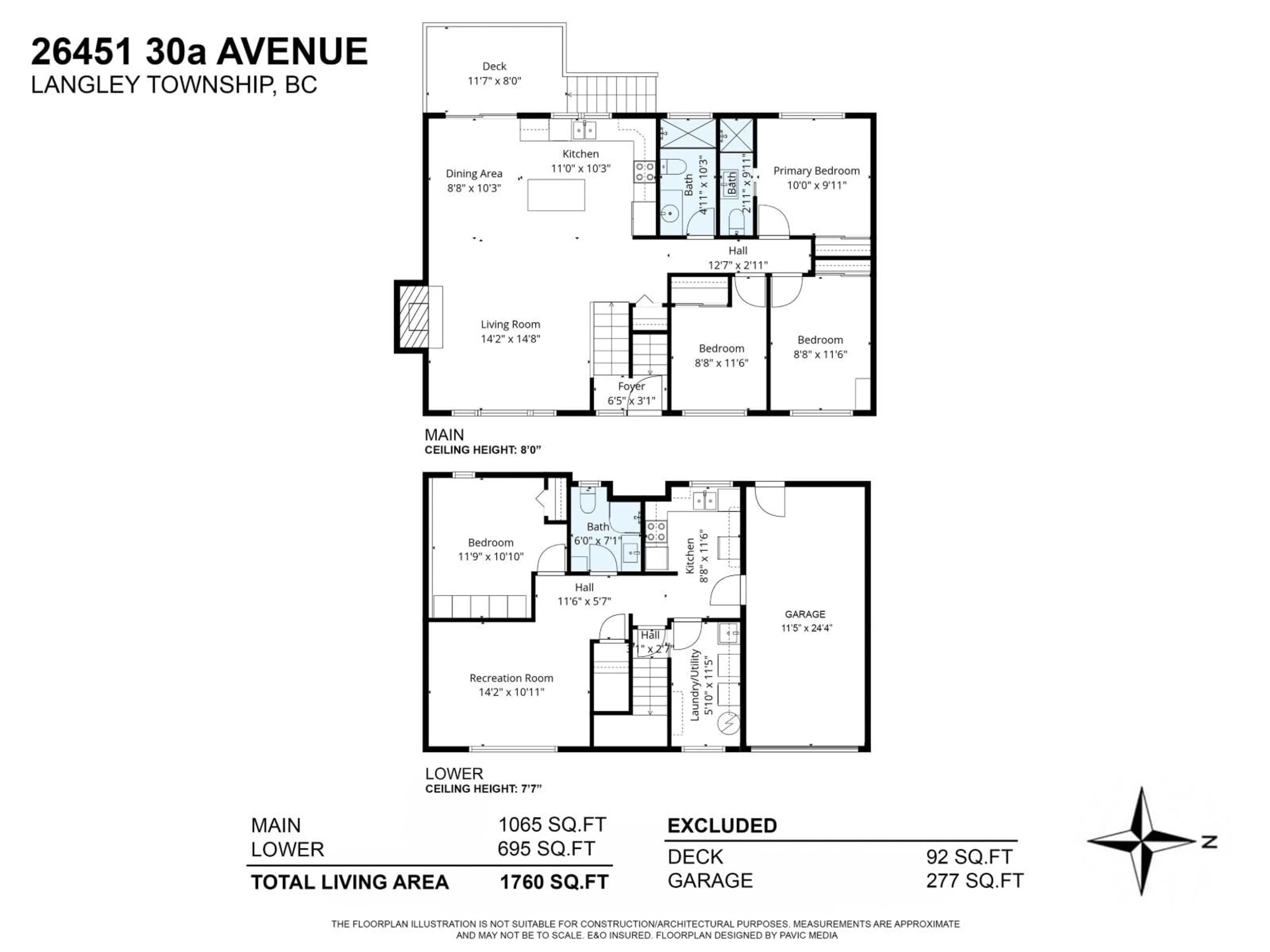 Floor plan for 26451 30A AVENUE, Langley British Columbia V4W3E1