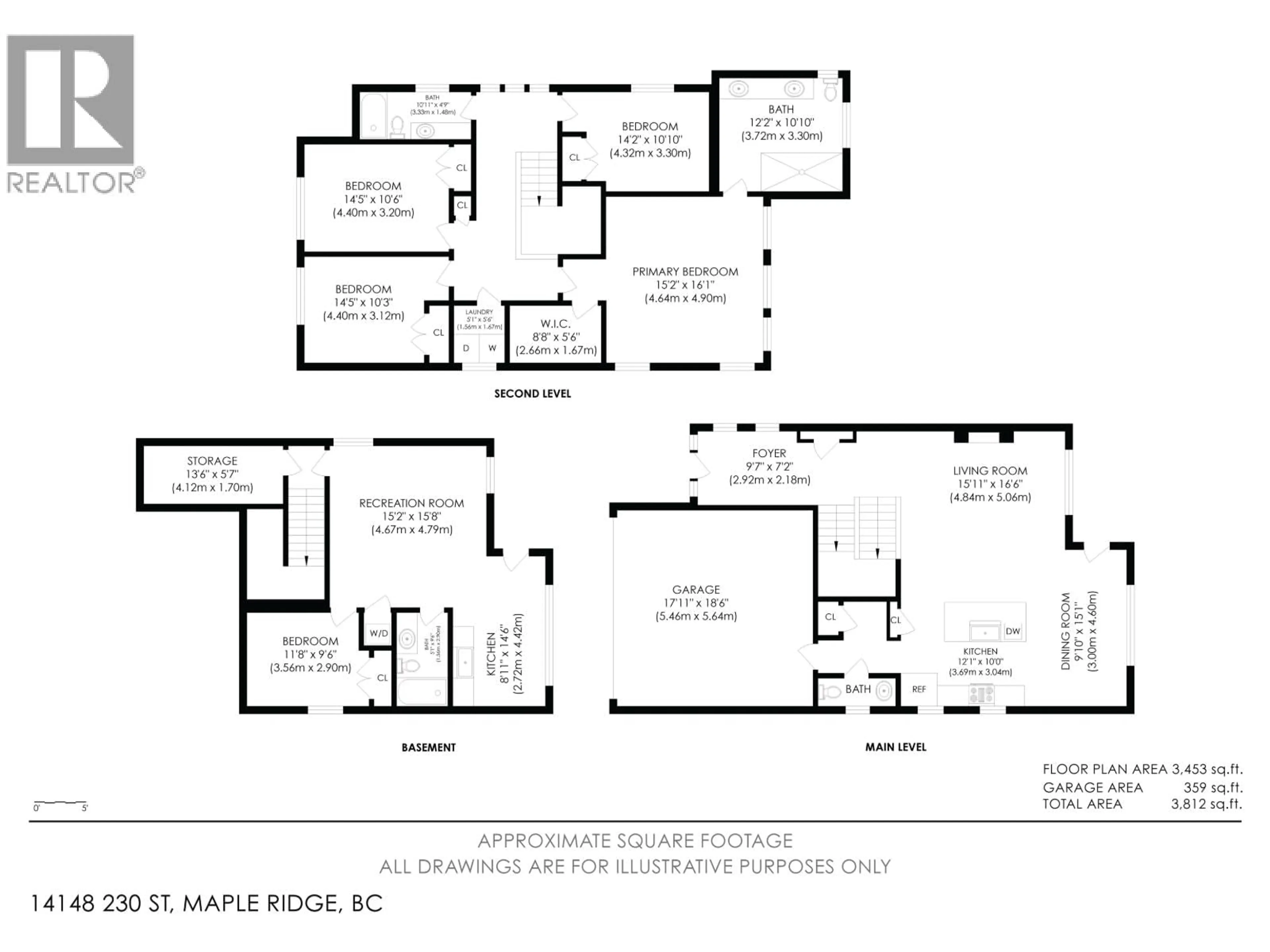Floor plan for 14148 230 STREET, Maple Ridge British Columbia V4R0G9