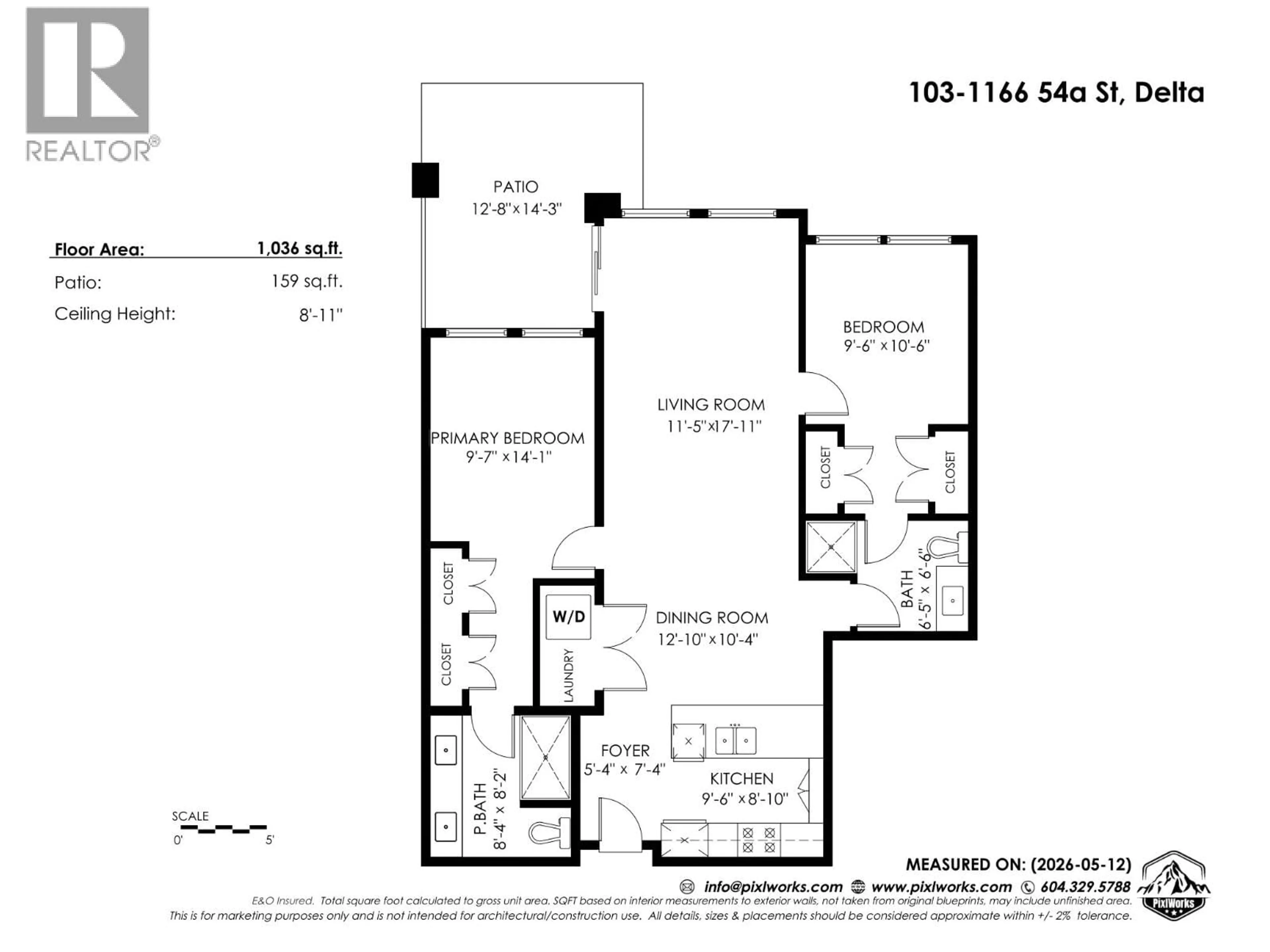 Floor plan for 103 - 1166 54A STREET, Delta British Columbia V4M4B5