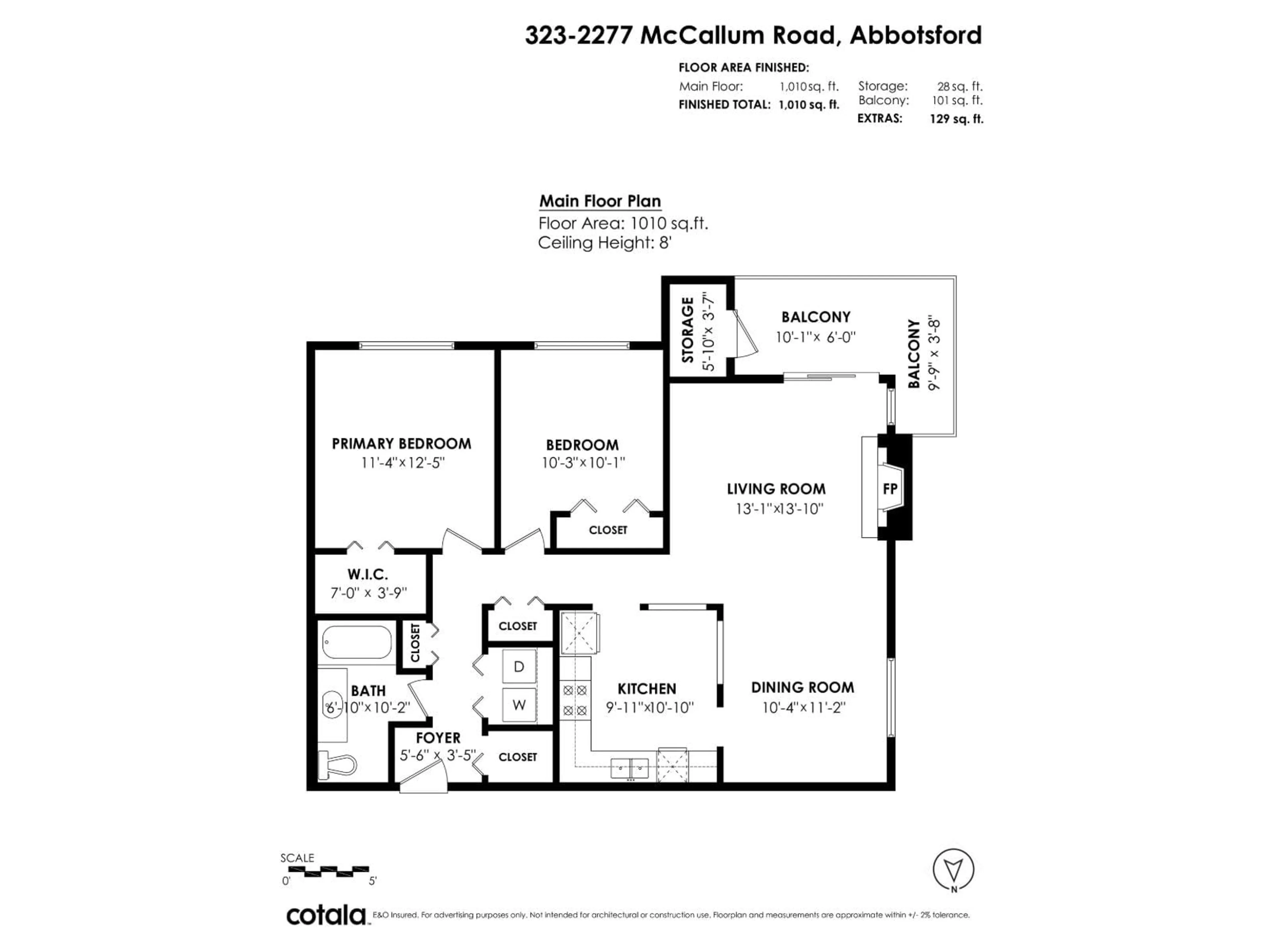 Floor plan for 323 - 2277 MCCALLUM ROAD, Abbotsford British Columbia V2S6H9