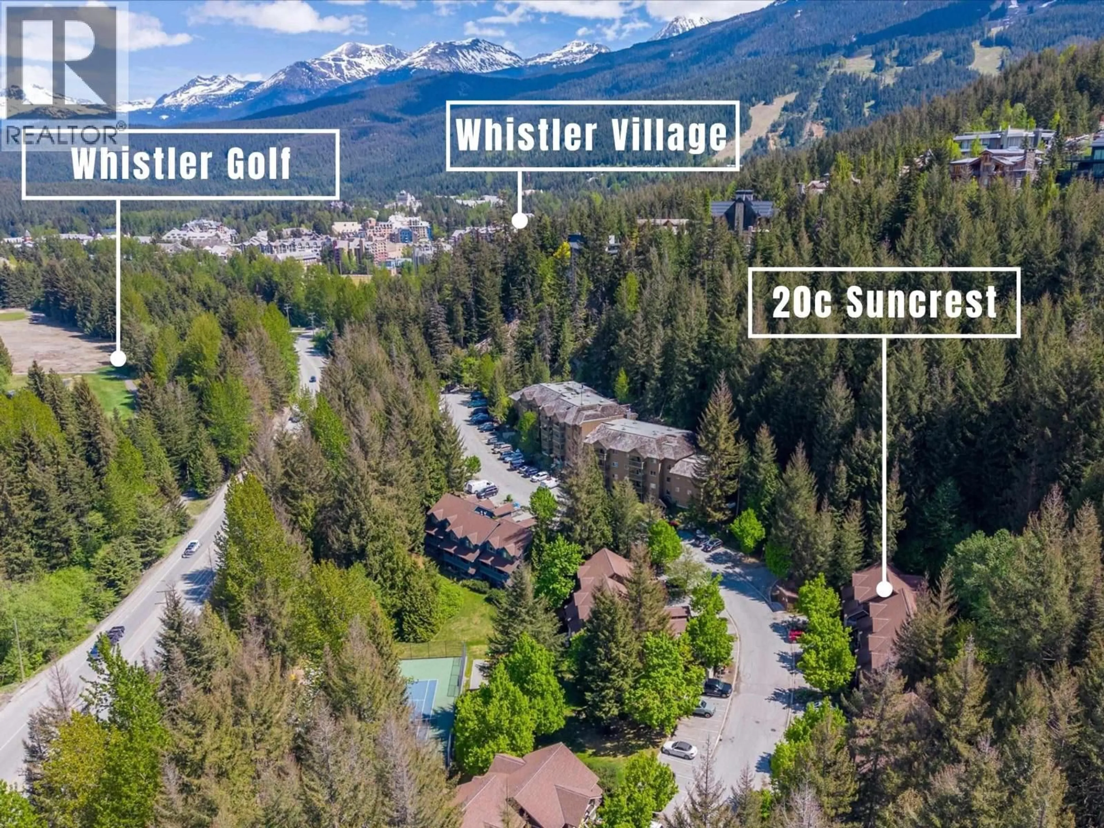 A pic from outside/outdoor area/front of a property/back of a property/a pic from drone, unknown for 20C - 3102 PANORAMA RIDGE, Whistler British Columbia V8E0V3