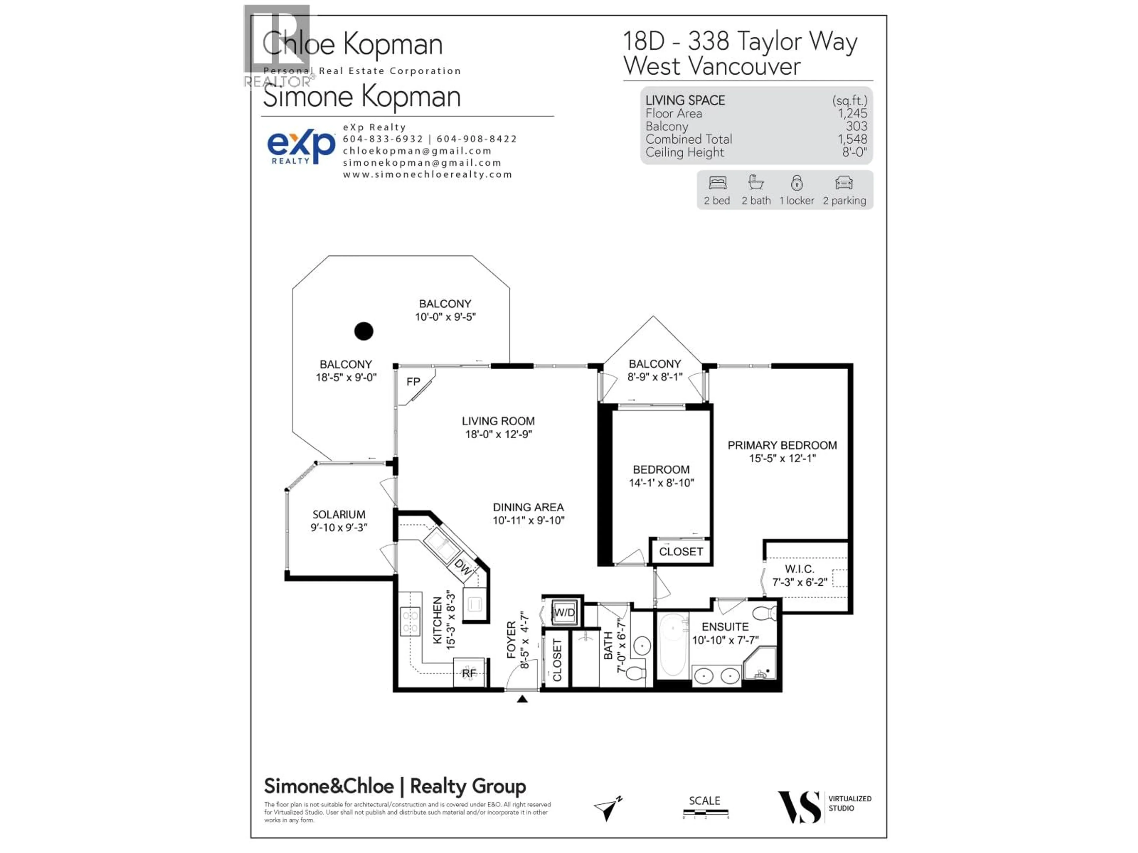 Floor plan for 18D - 338 TAYLOR WAY, West Vancouver British Columbia V7T2Y2