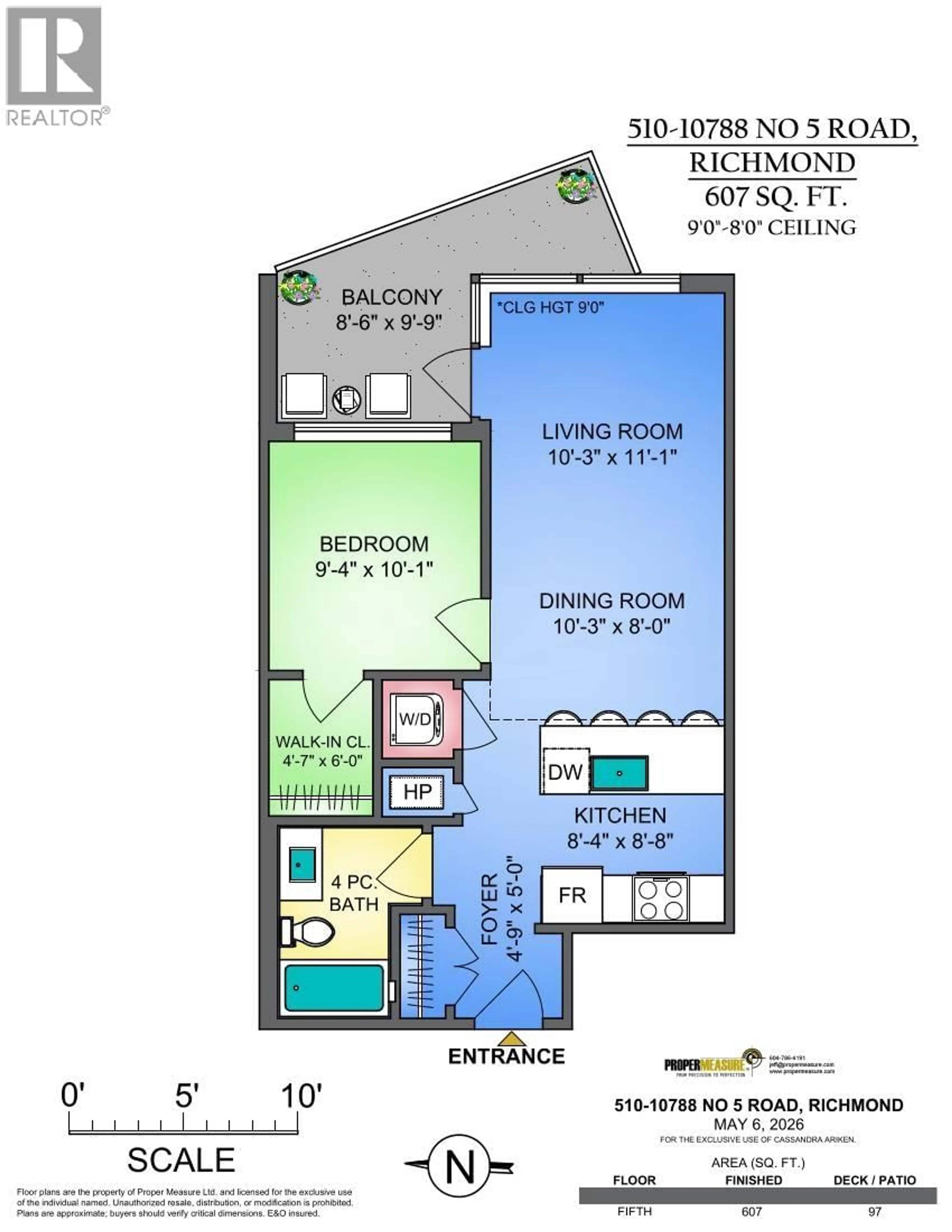 Floor plan for 510 - 10788 NO. 5 ROAD, Richmond British Columbia V6W0B7