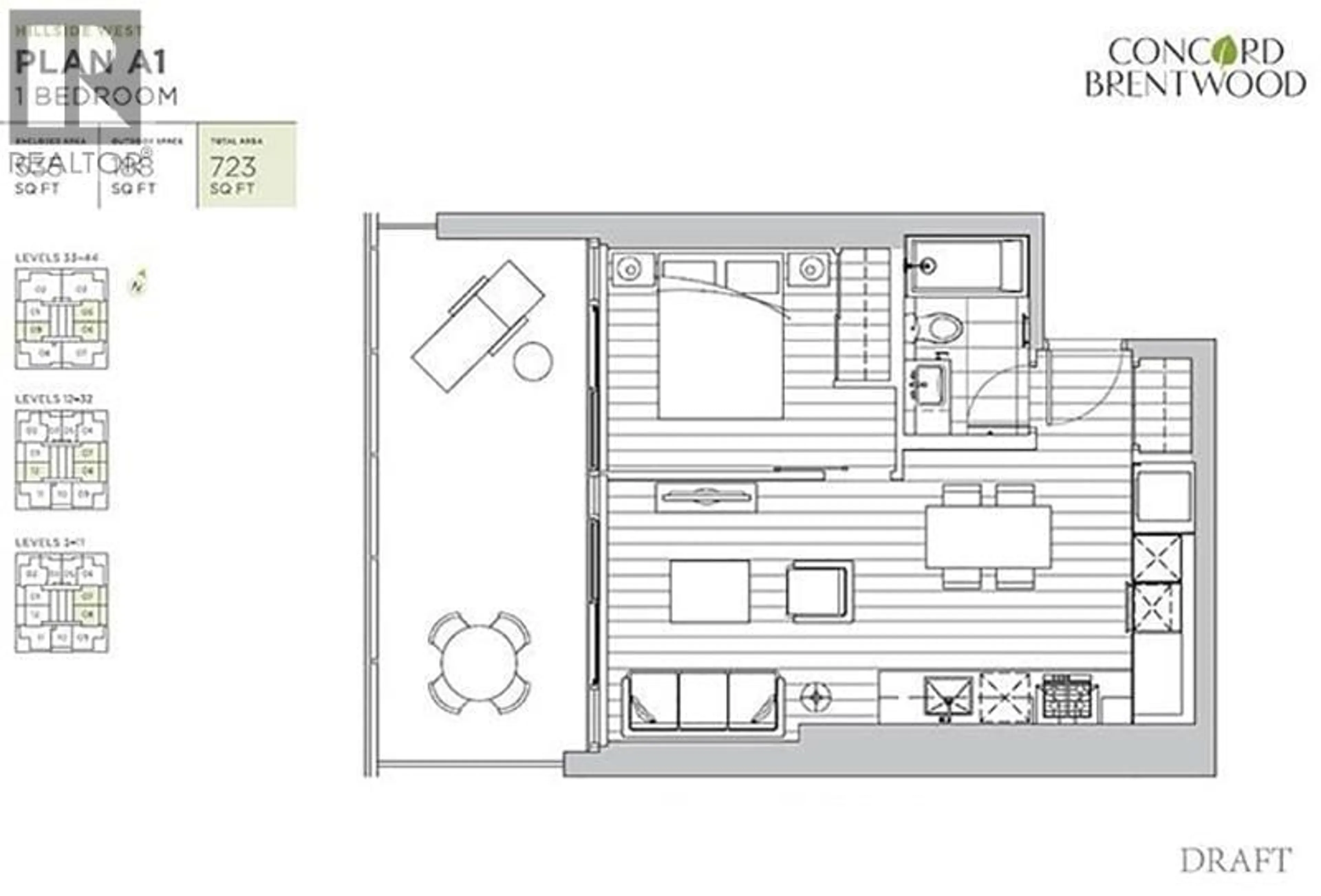 Floor plan for 2401 - 4720 LOUGHEED HIGHWAY, Burnaby British Columbia V5C0M8