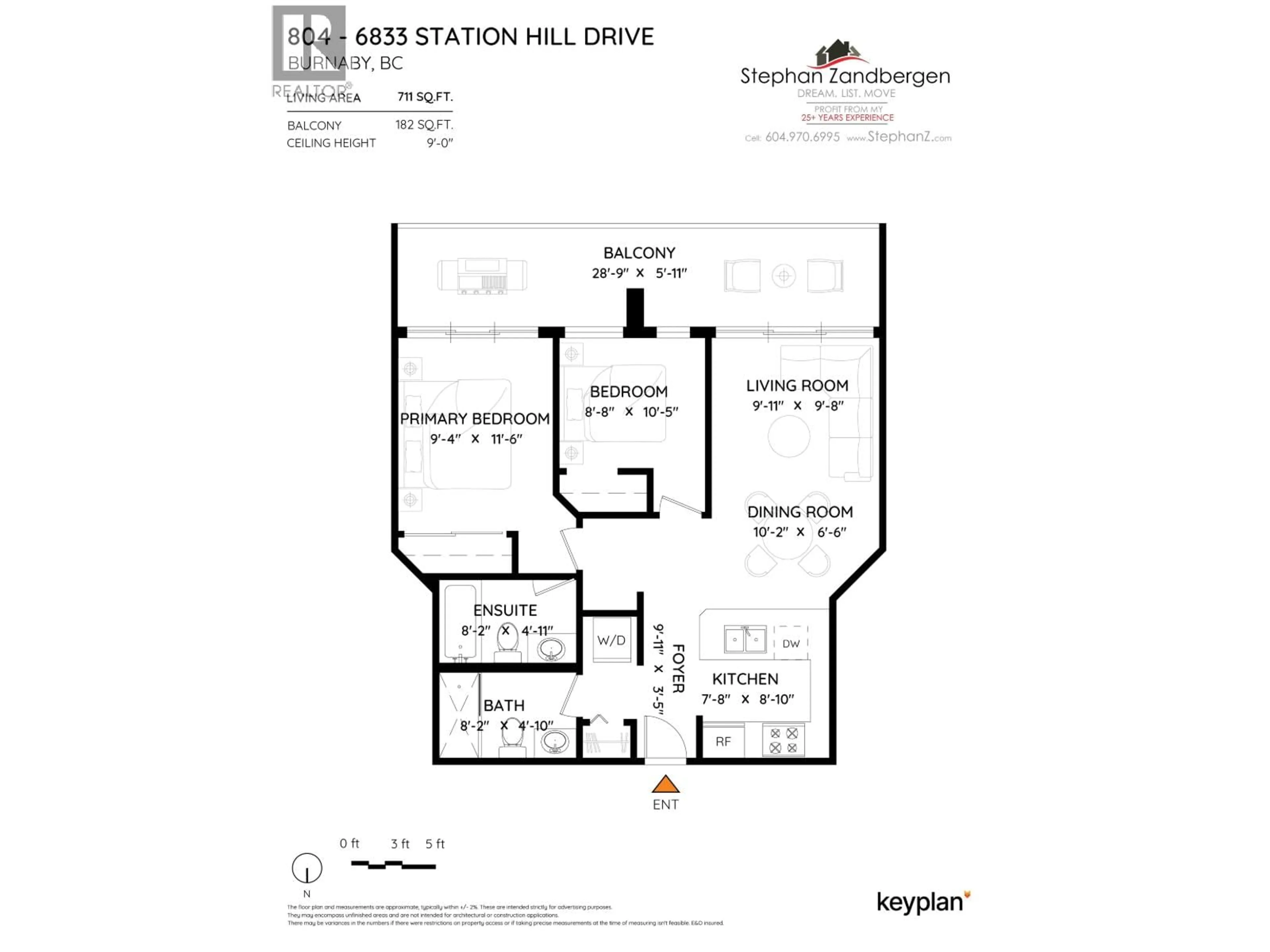 Floor plan for 804 - 6833 STATION HILL DRIVE, Burnaby British Columbia V3N5E1