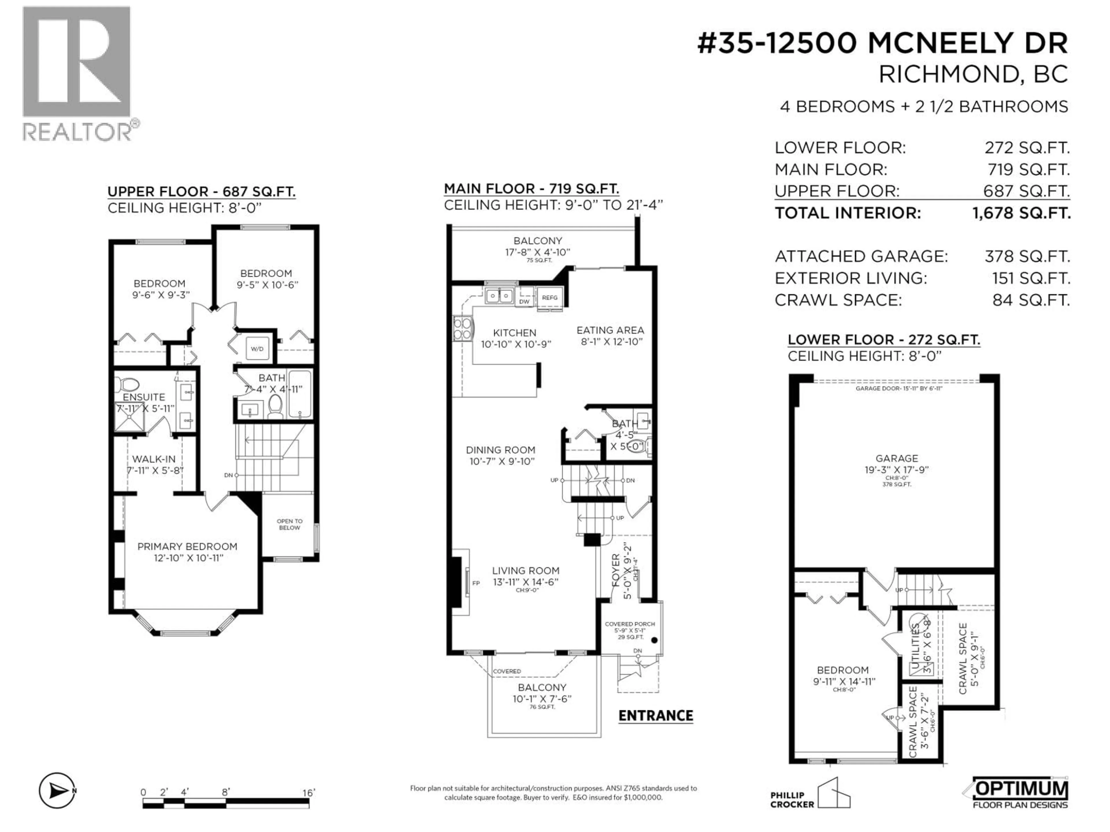 Floor plan for 35 - 12500 MCNEELY DRIVE, Richmond British Columbia V6V2S4
