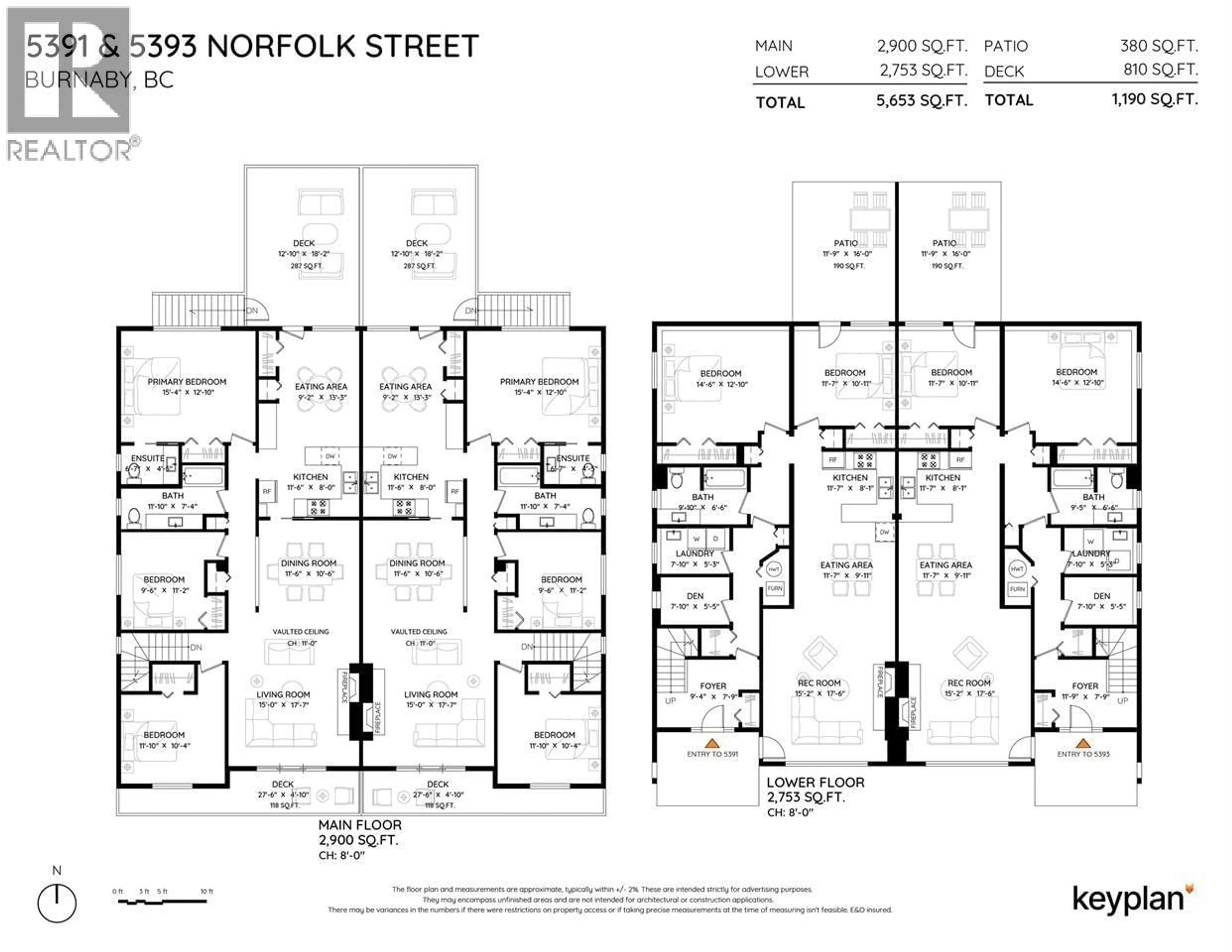 Floor plan for 5391 NORFOLK STREET, Burnaby British Columbia V5G1G3