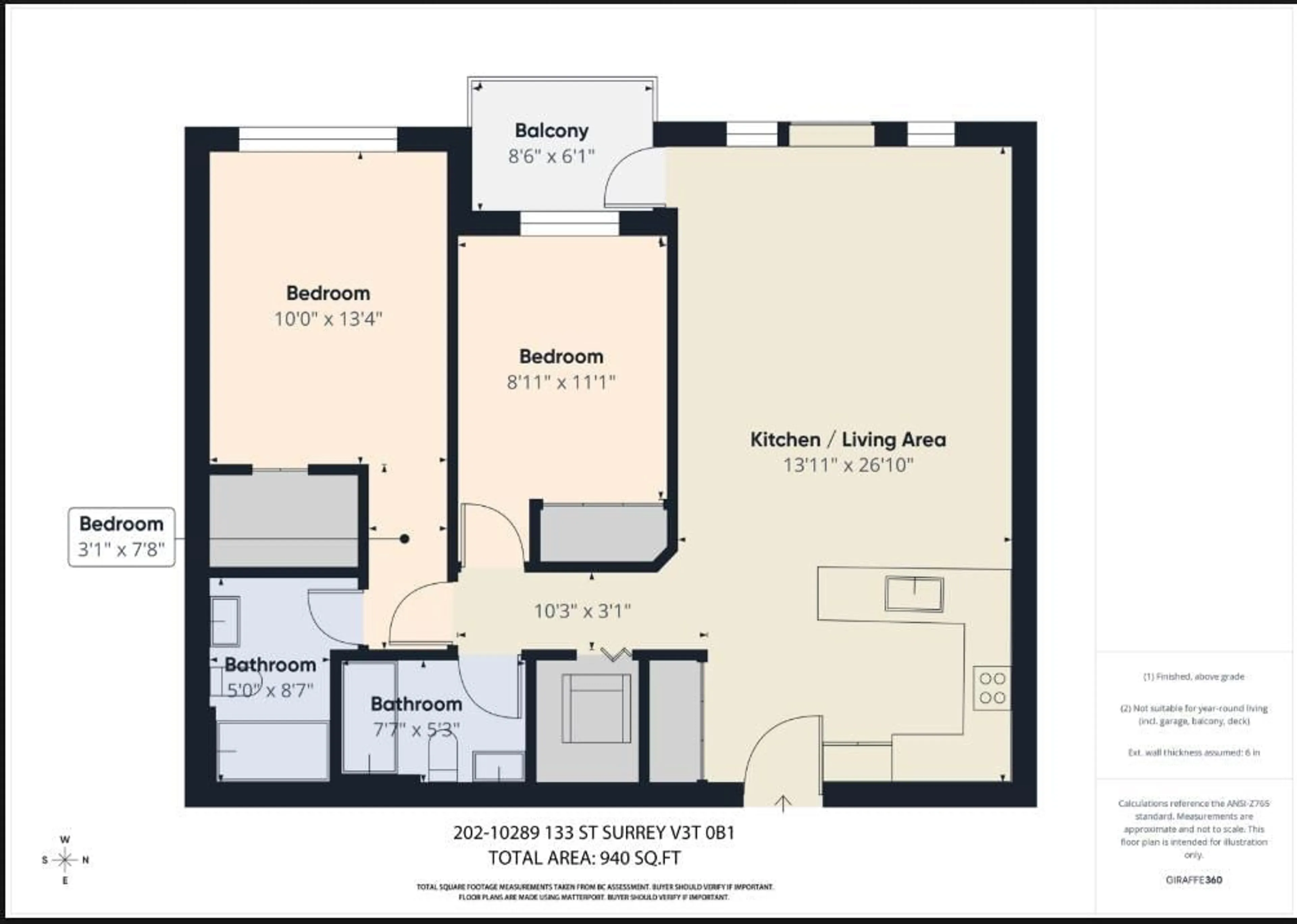 Floor plan for 202 - 10289 133 STREET, Surrey British Columbia V3T0B1