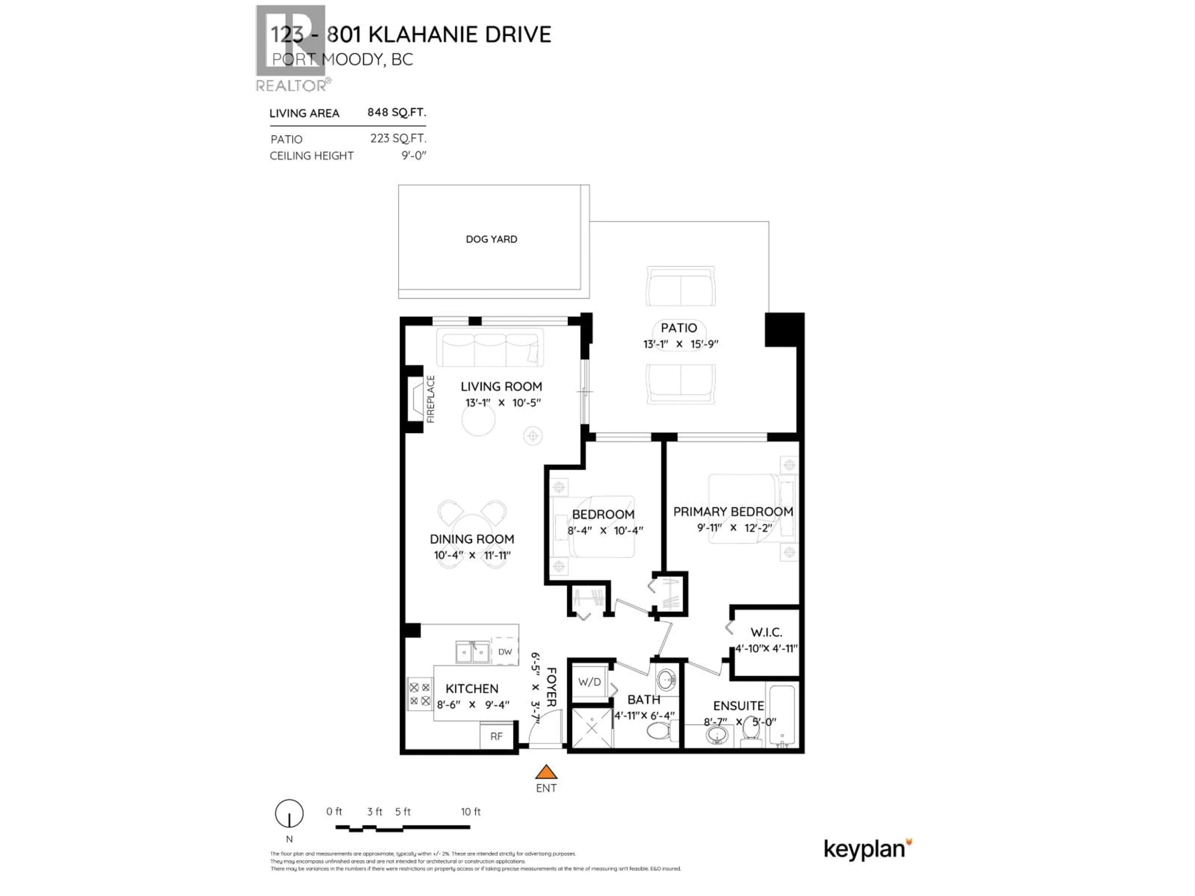 Floor plan for 123 - 801 KLAHANIE DRIVE, Port Moody British Columbia V3H5K4