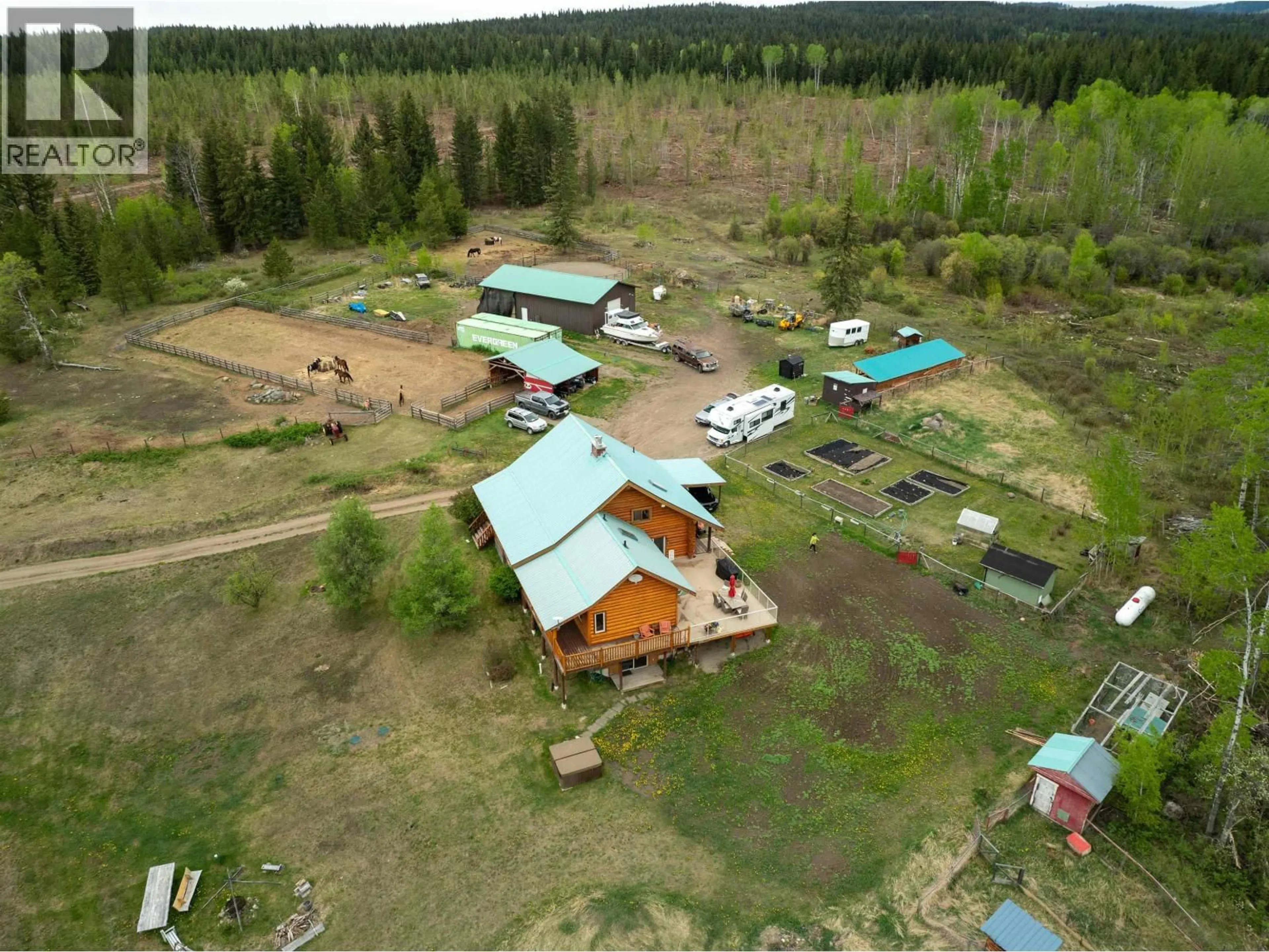 A pic from outside/outdoor area/front of a property/back of a property/a pic from drone, unknown for 3711 WHITEHORSE LAKE ROAD, Lac La Hache British Columbia V0K1T0