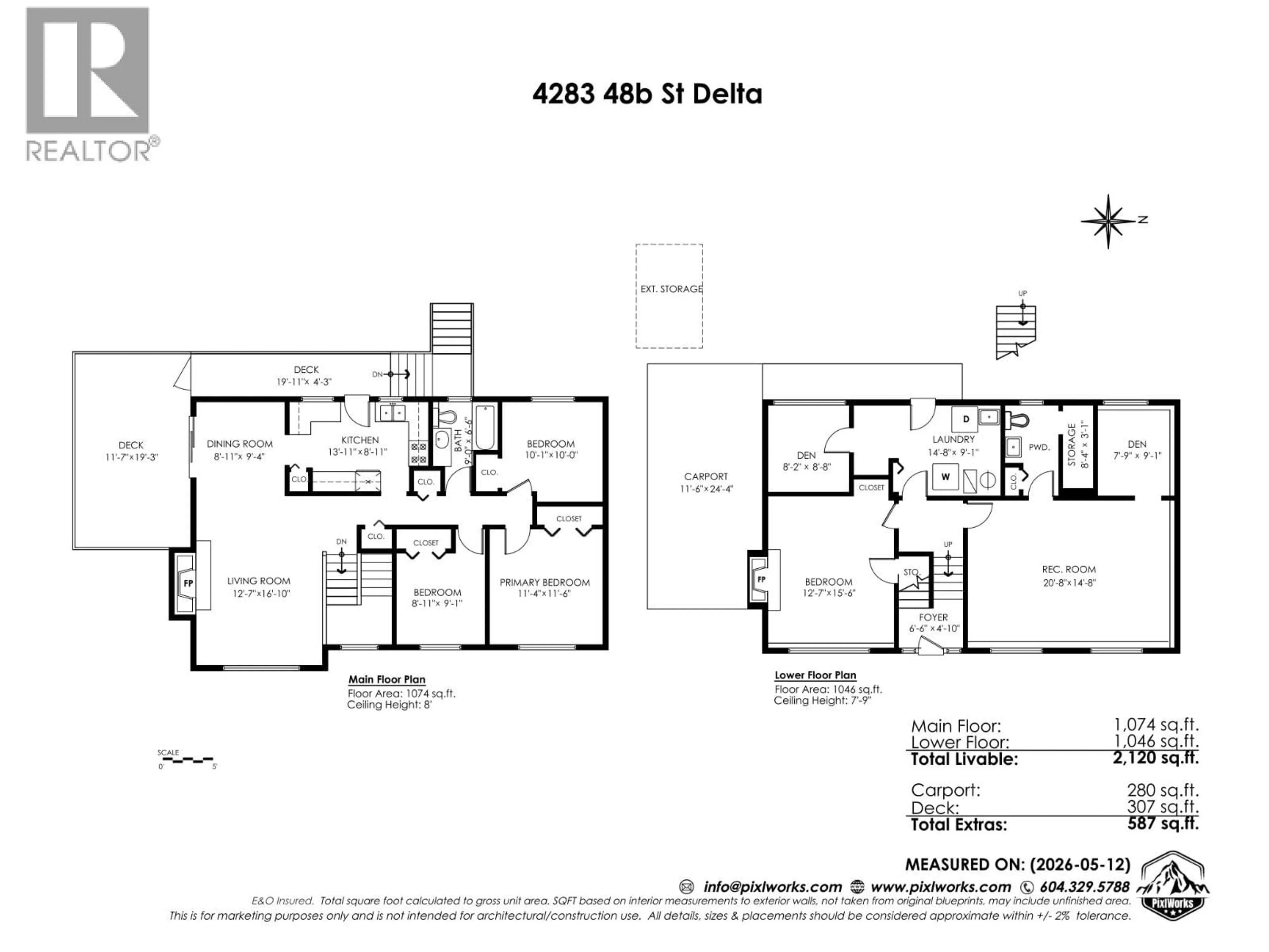 Floor plan for 4283 48B STREET, Delta British Columbia V4K2R3