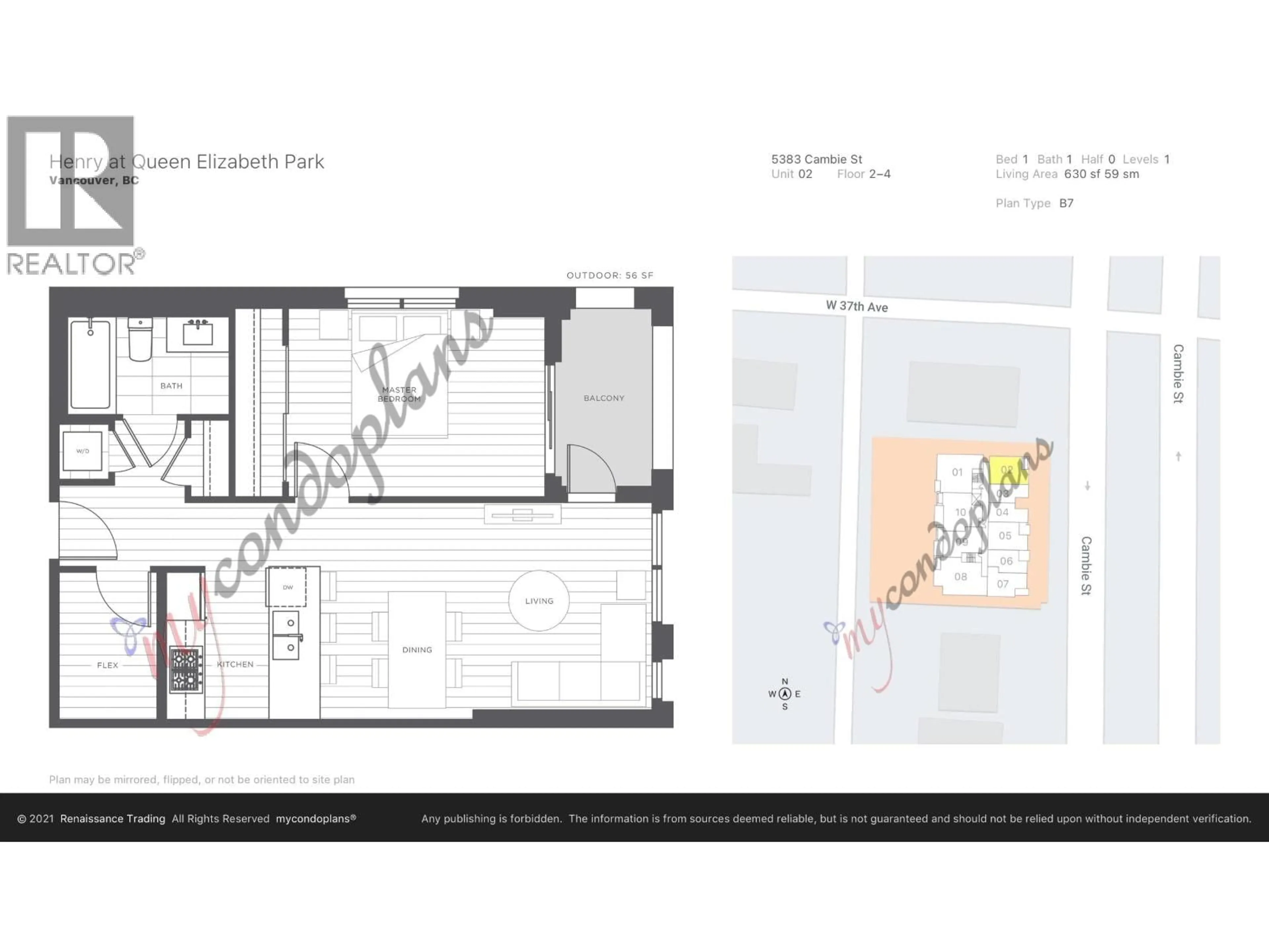 Floor plan for 302 - 5383 CAMBIE STREET, Vancouver British Columbia V5Z2Z9