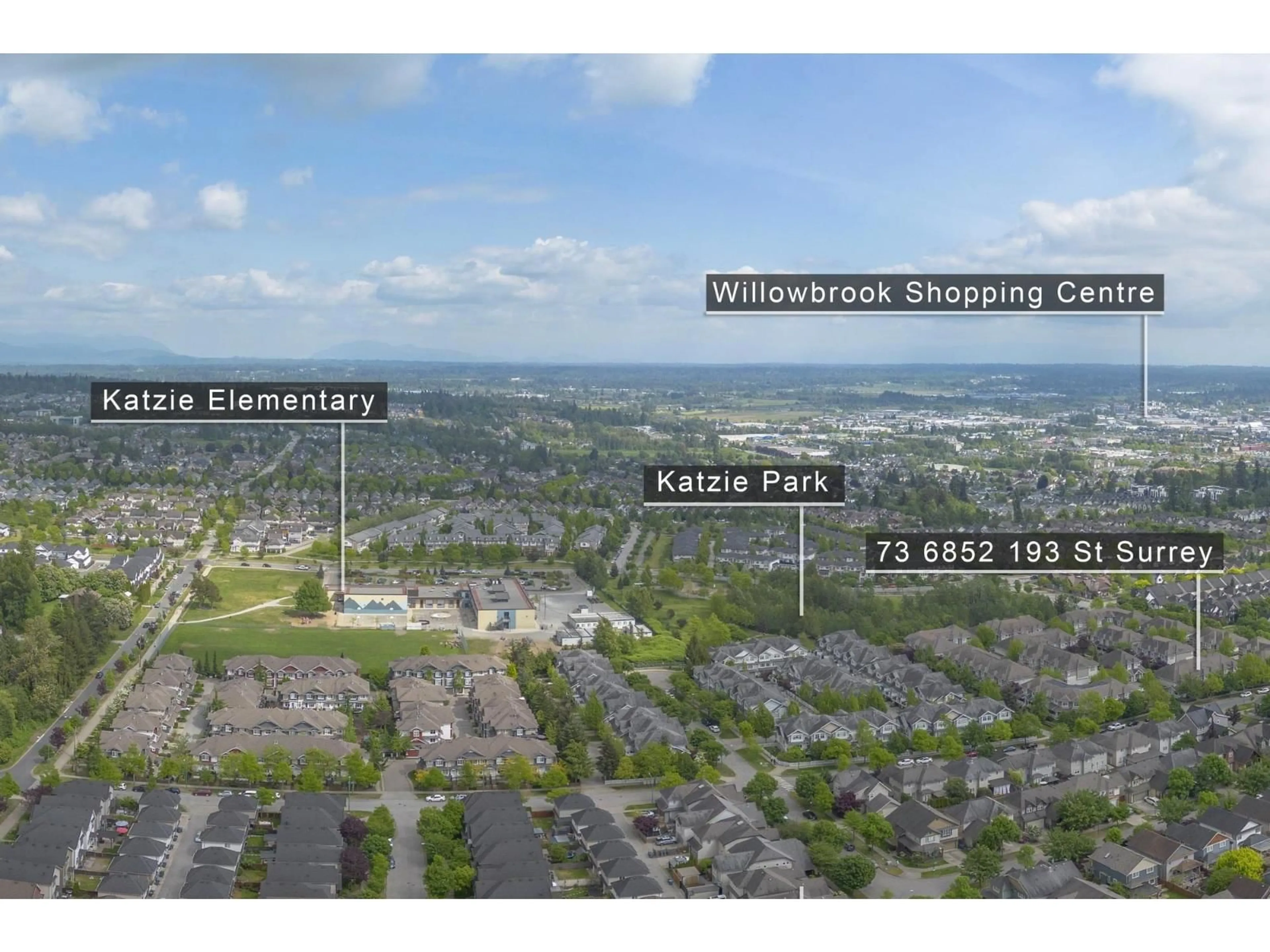 A pic from outside/outdoor area/front of a property/back of a property/a pic from drone, unknown for 73 - 6852 193 STREET, Surrey British Columbia V4N0C8