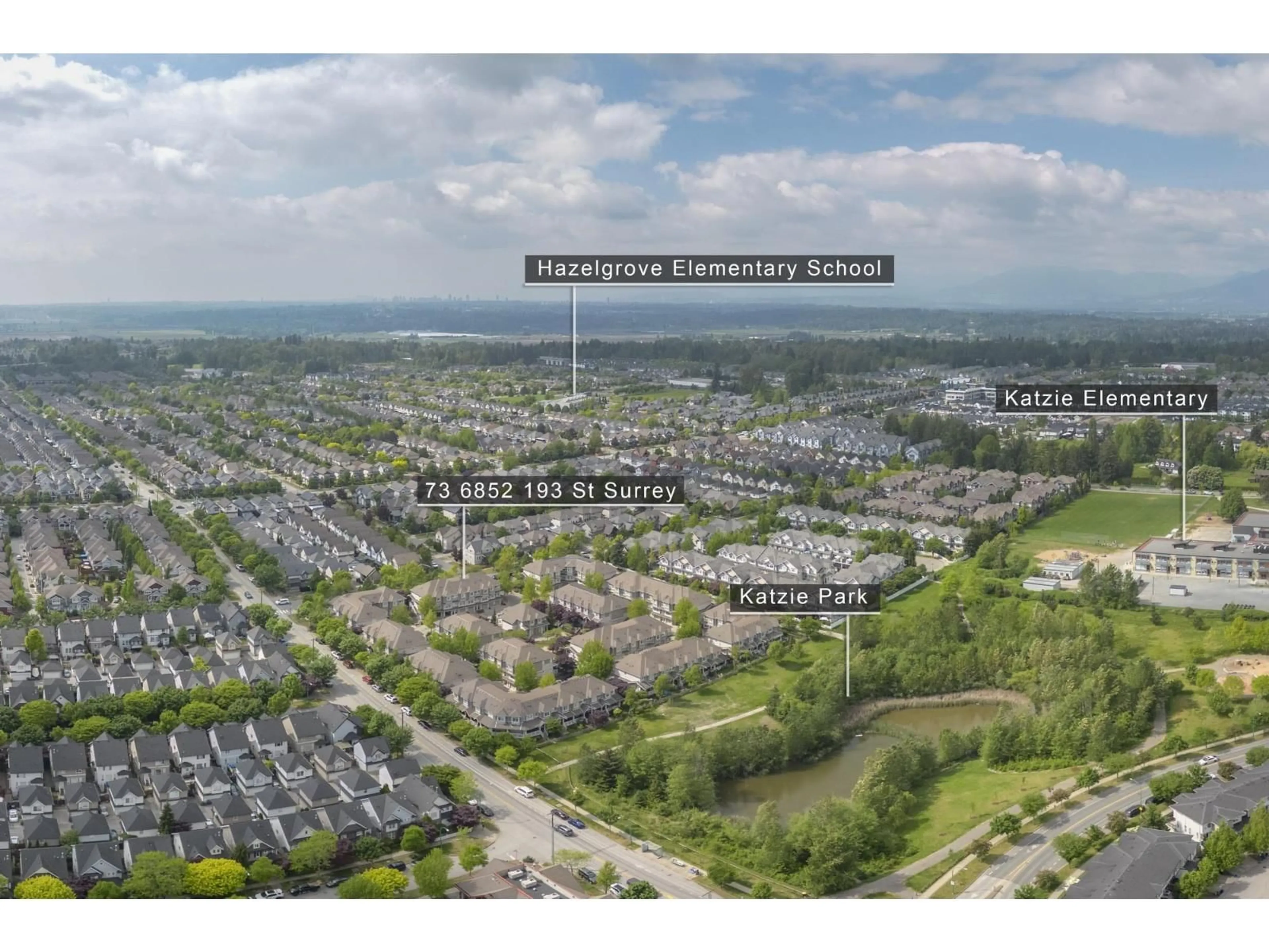 A pic from outside/outdoor area/front of a property/back of a property/a pic from drone, unknown for 73 - 6852 193 STREET, Surrey British Columbia V4N0C8