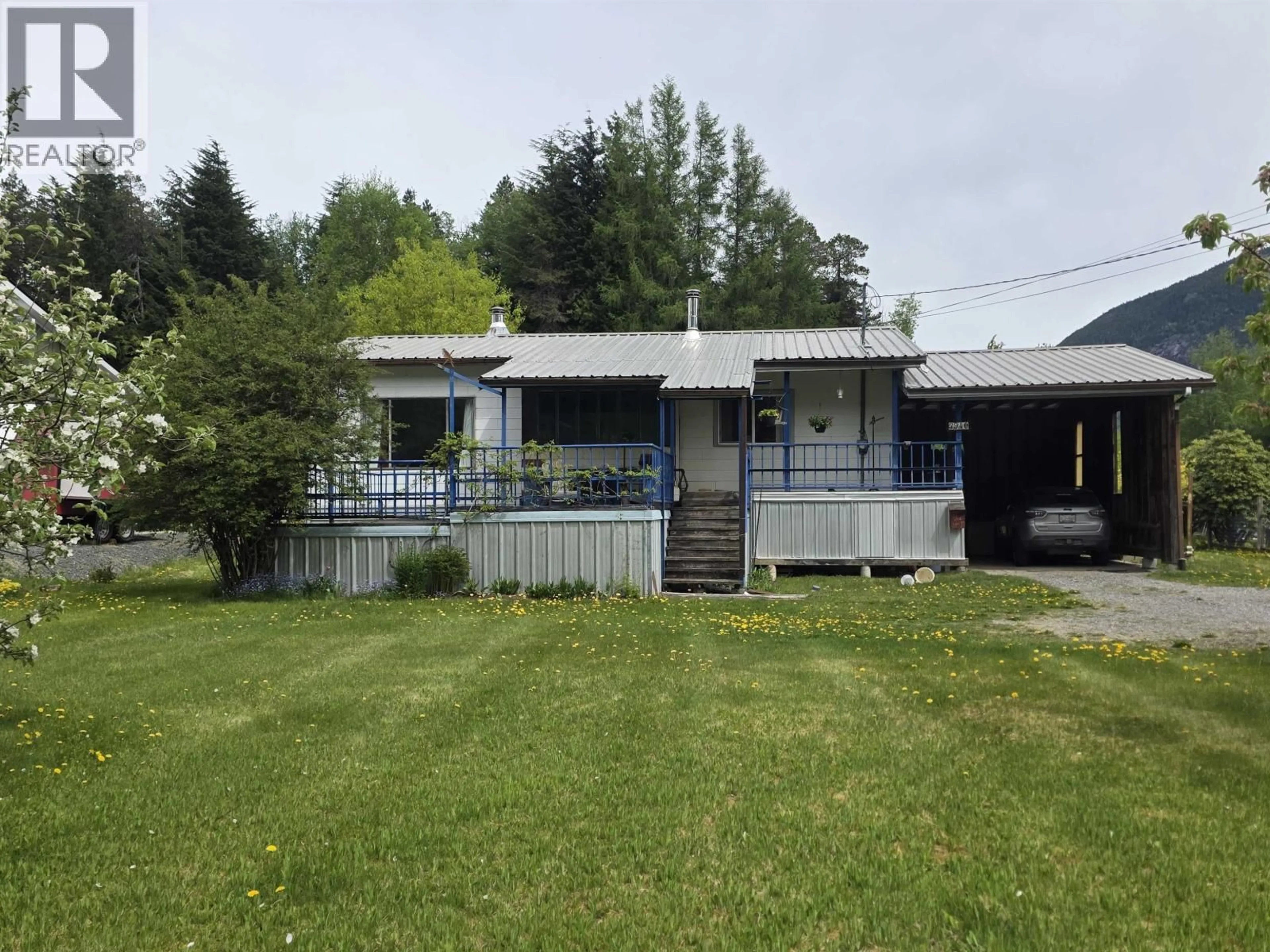 A pic from outside/outdoor area/front of a property/back of a property/a pic from drone, building for 3940 OLD LAKELSE LAKE DRIVE, Terrace British Columbia V8G3V1