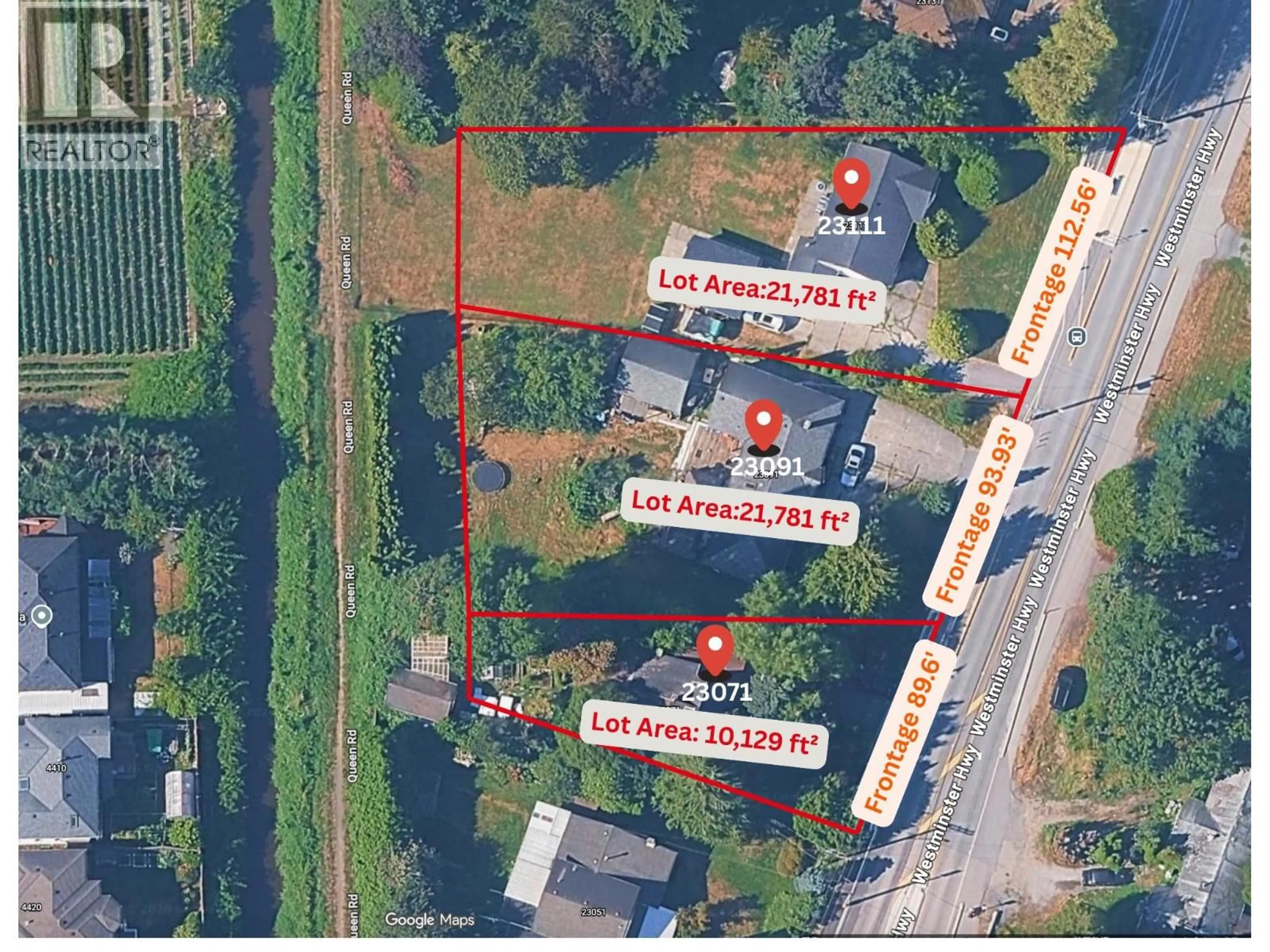 A pic from outside/outdoor area/front of a property/back of a property/a pic from drone, building for 23091 WESTMINSTER HIGHWAY, Richmond British Columbia V6V1B9