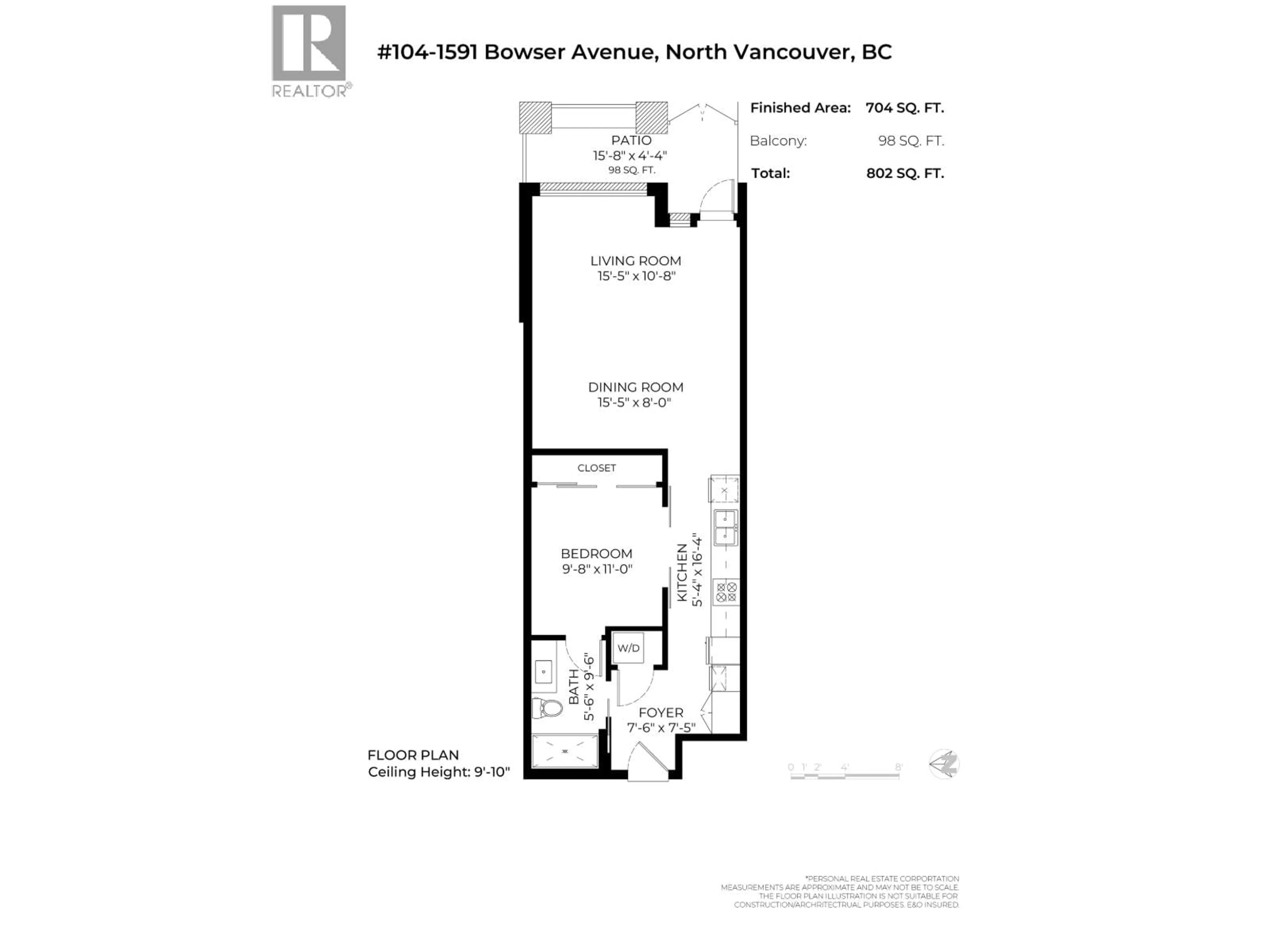 Floor plan for 104 - 1591 BOWSER AVENUE, North Vancouver British Columbia V7P2Y4