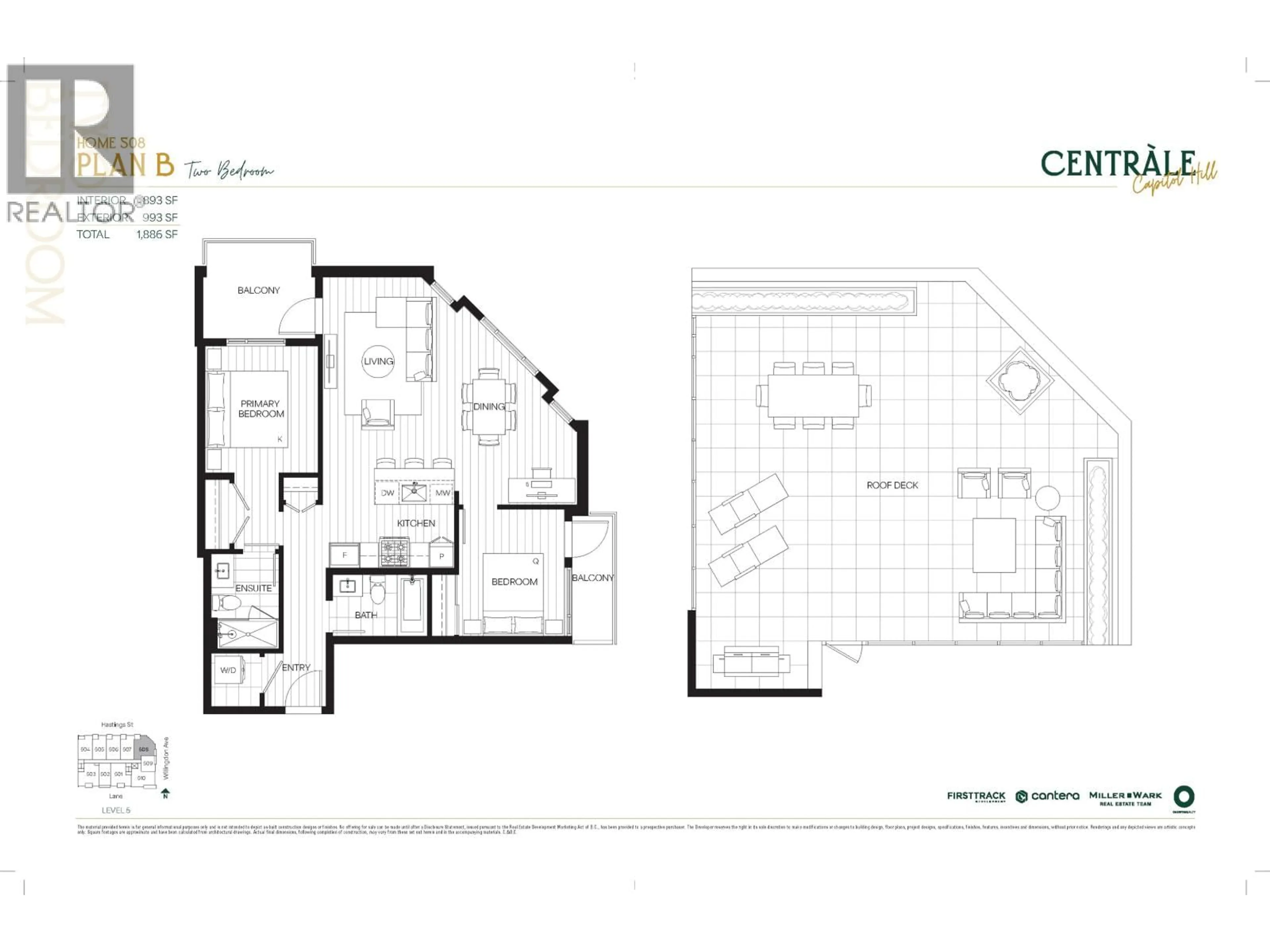 Floor plan for 508 - 4488 HASTINGS STREET, Burnaby British Columbia V0V0V0