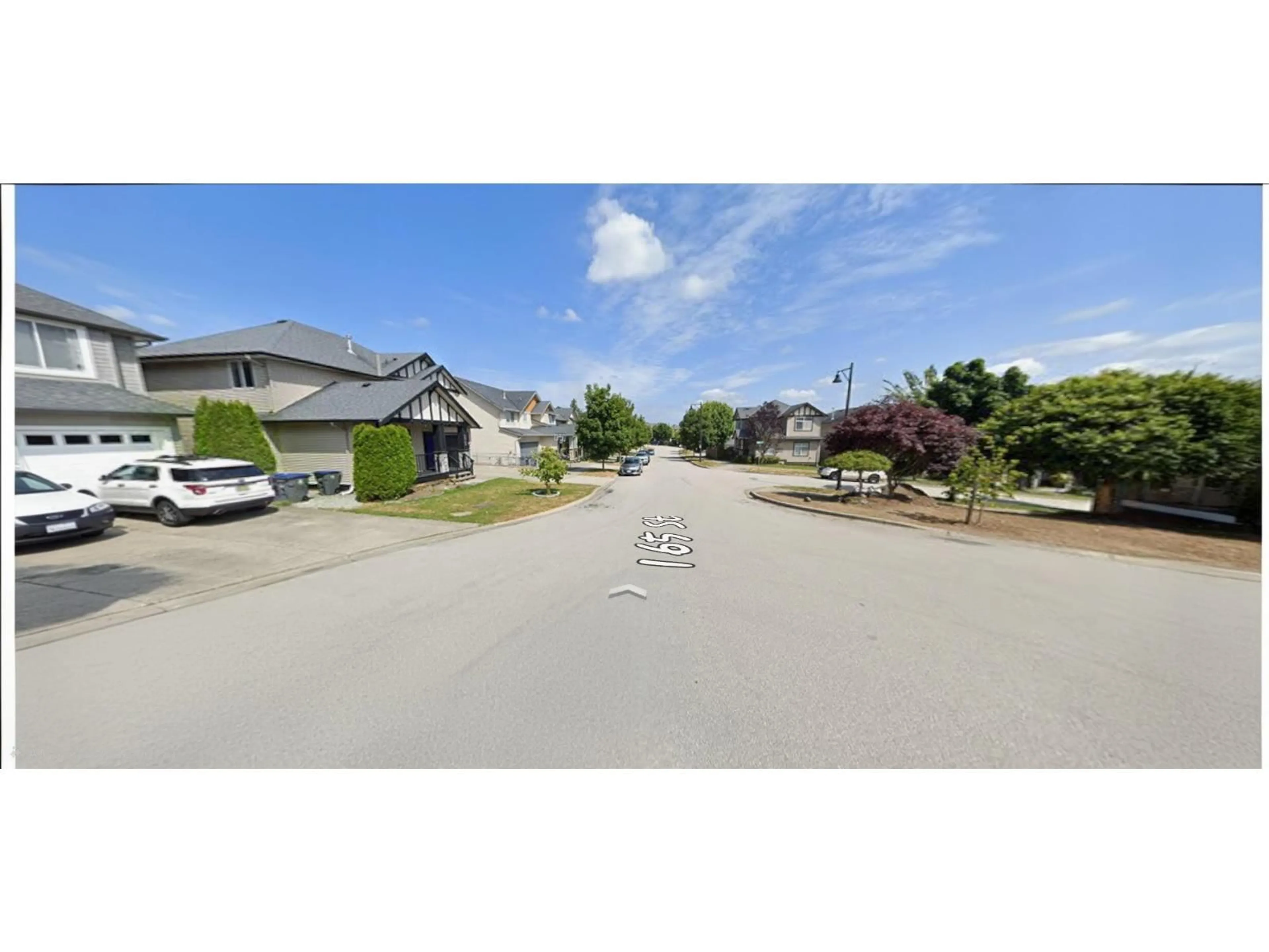 A pic from outside/outdoor area/front of a property/back of a property/a pic from drone, street for 5949 165 STREET EAST, Surrey British Columbia V3S4N9