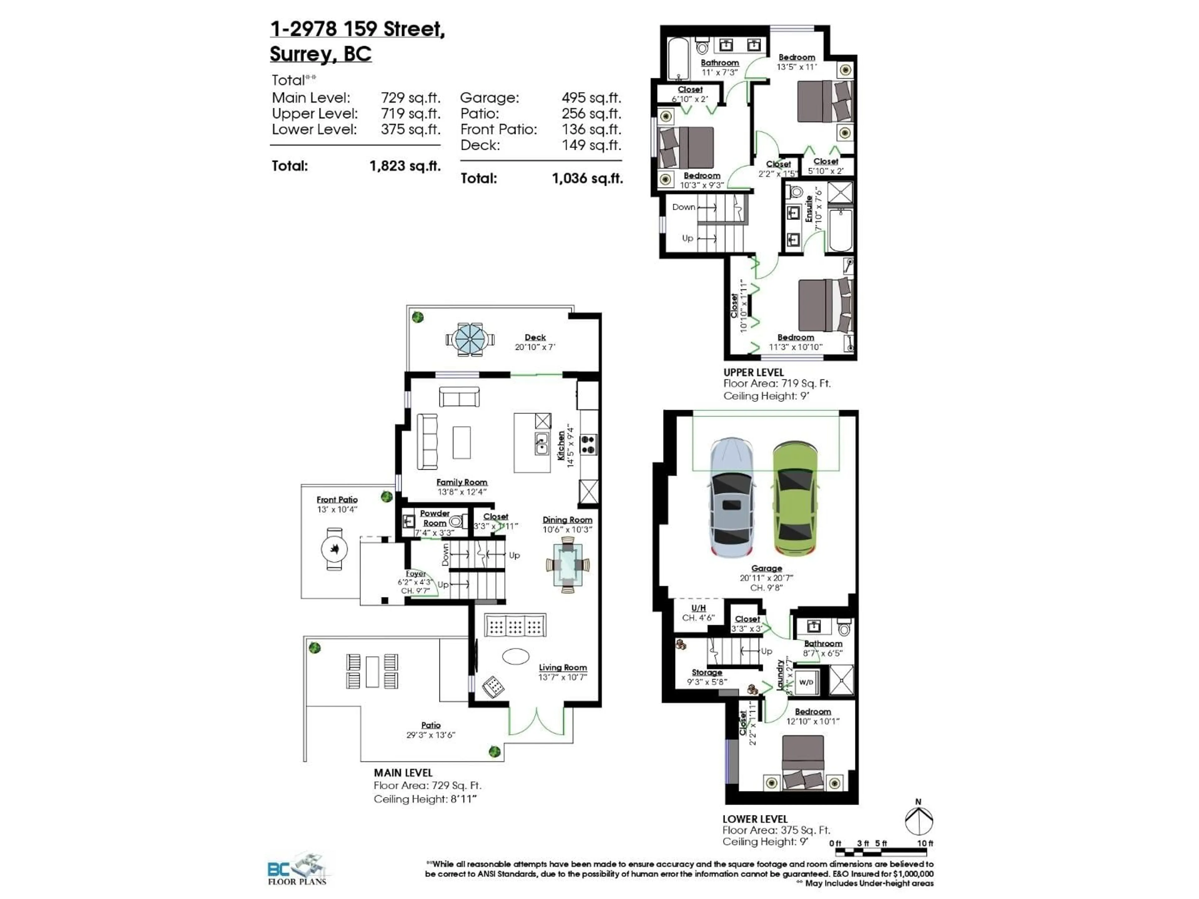 Floor plan for 1 - 2978 159 STREET, Surrey British Columbia V3Z0R1
