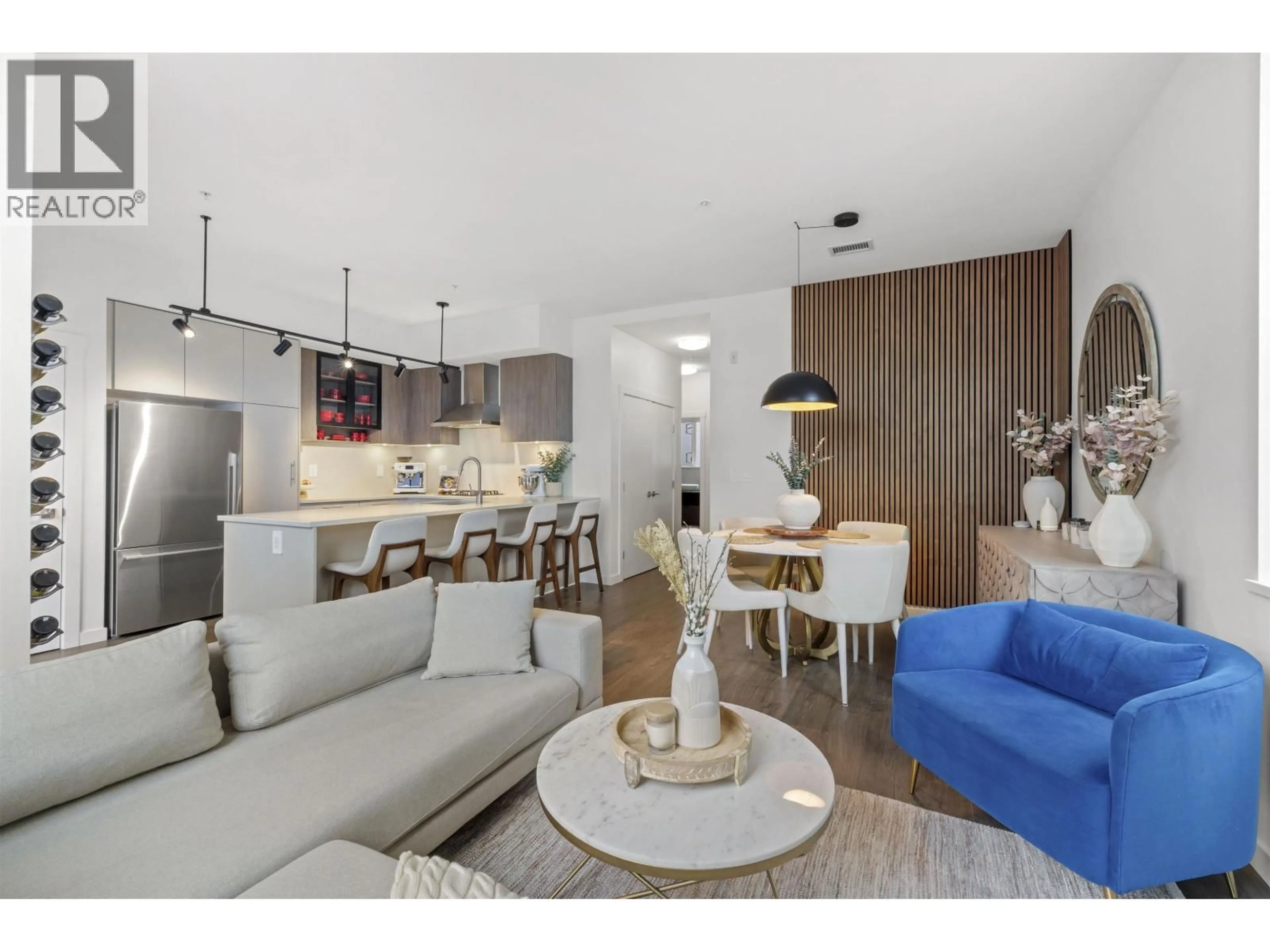 Open concept kitchen, wood/laminate floor for 108 - 251 BOUNDARY BAY ROAD, Delta British Columbia V4L0B6