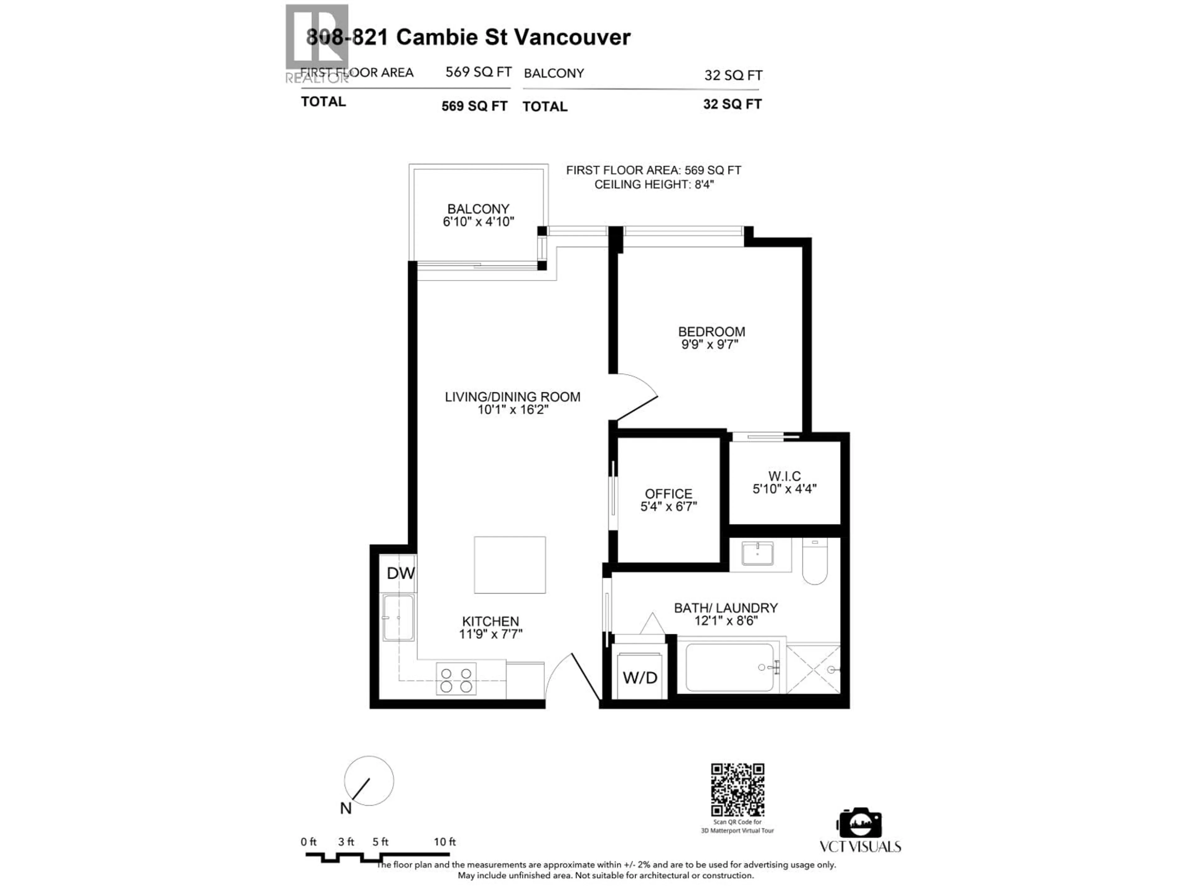 Floor plan for 808 - 821 CAMBIE STREET, Vancouver British Columbia V6B0E3