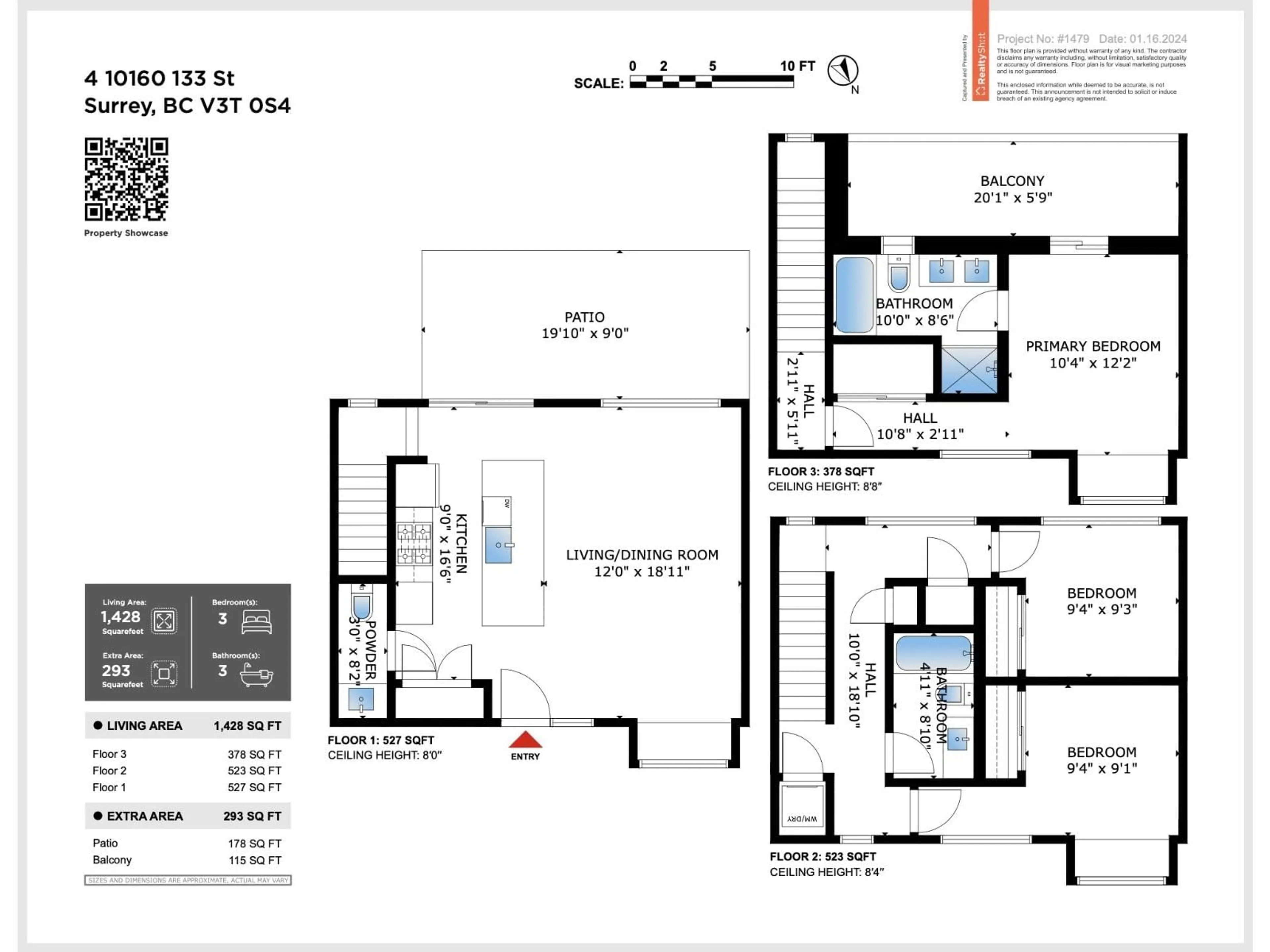 Floor plan for 4 - 10160 133 STREET, Surrey British Columbia V3T0S4