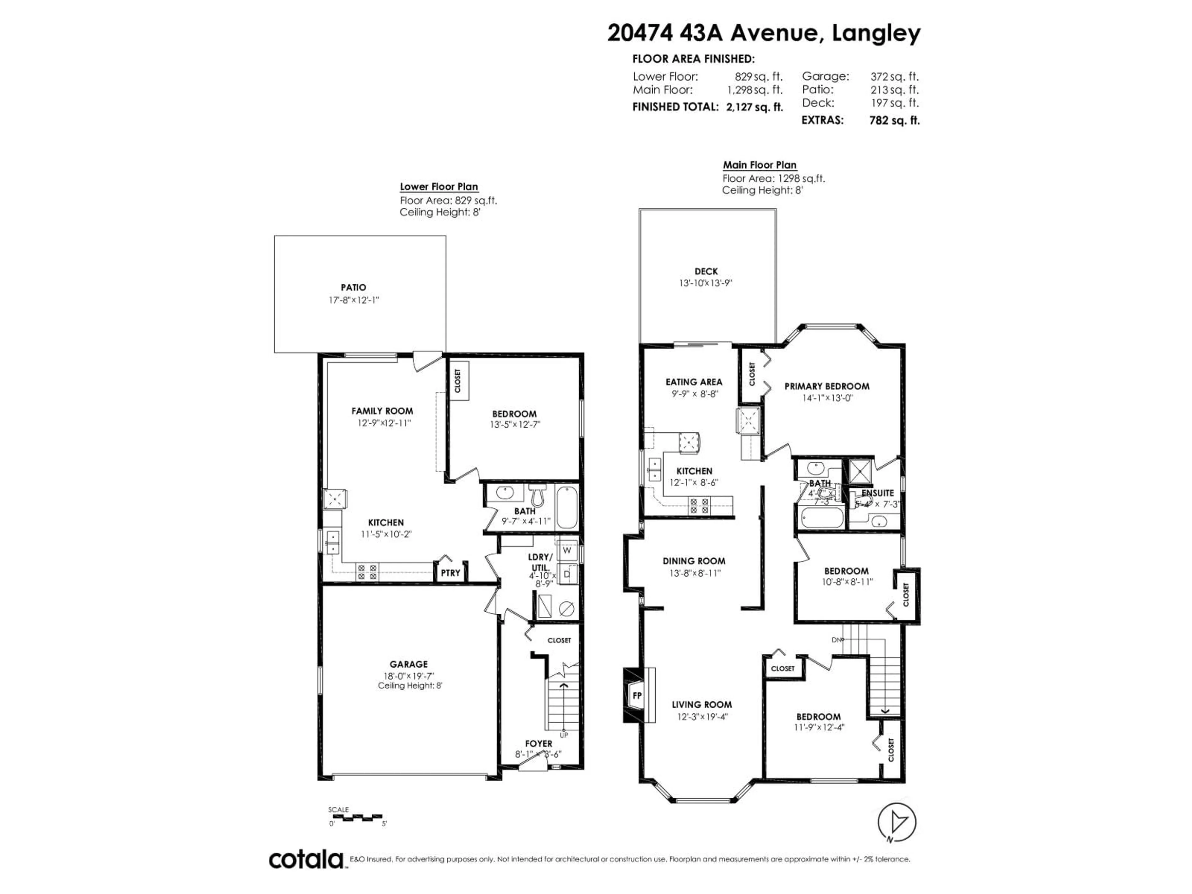 Floor plan for 20474 43A AVENUE, Langley British Columbia V3A3C8