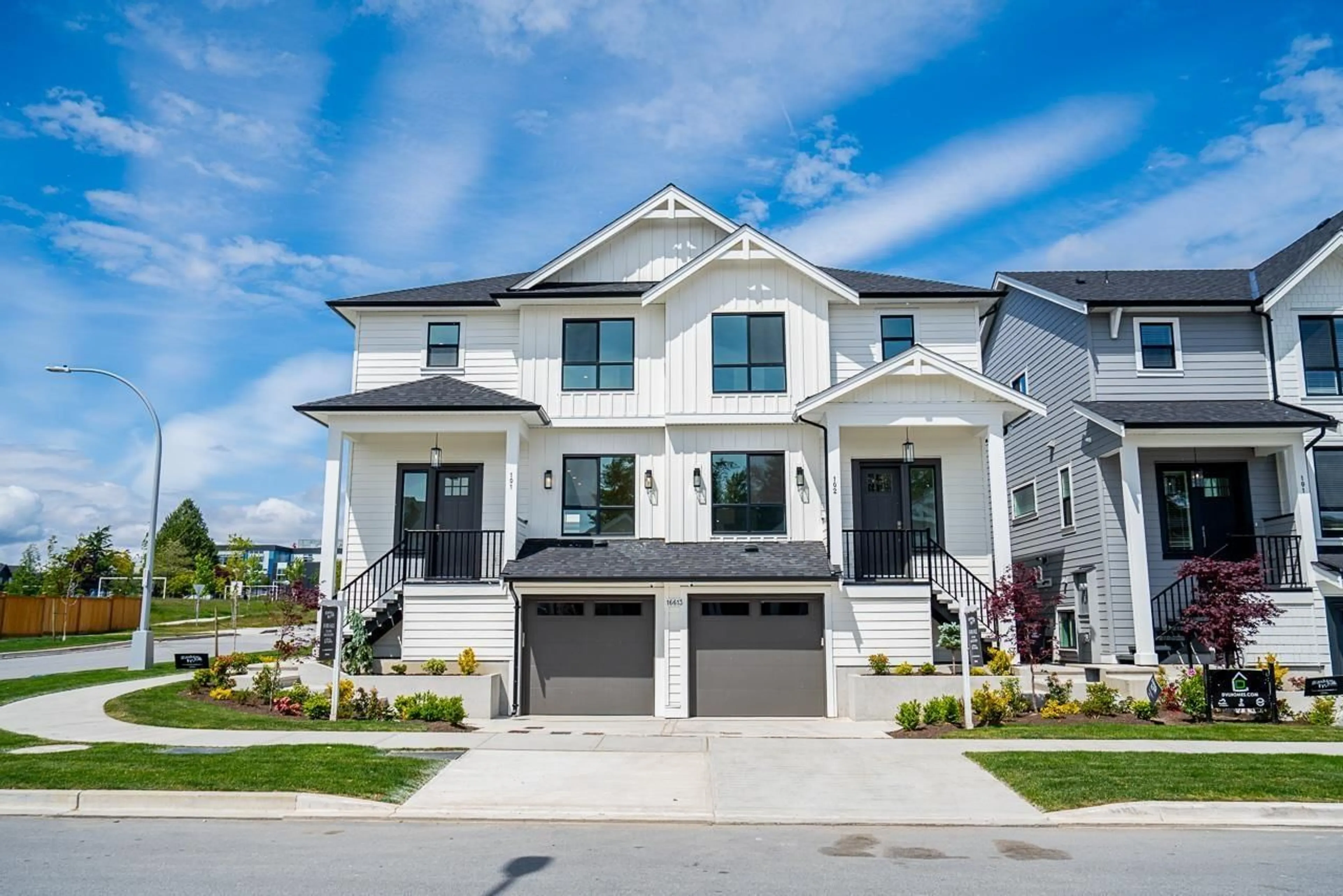 Home with vinyl exterior material, street for 101 - 16613 18A AVENUE, Surrey British Columbia V3Z1A2