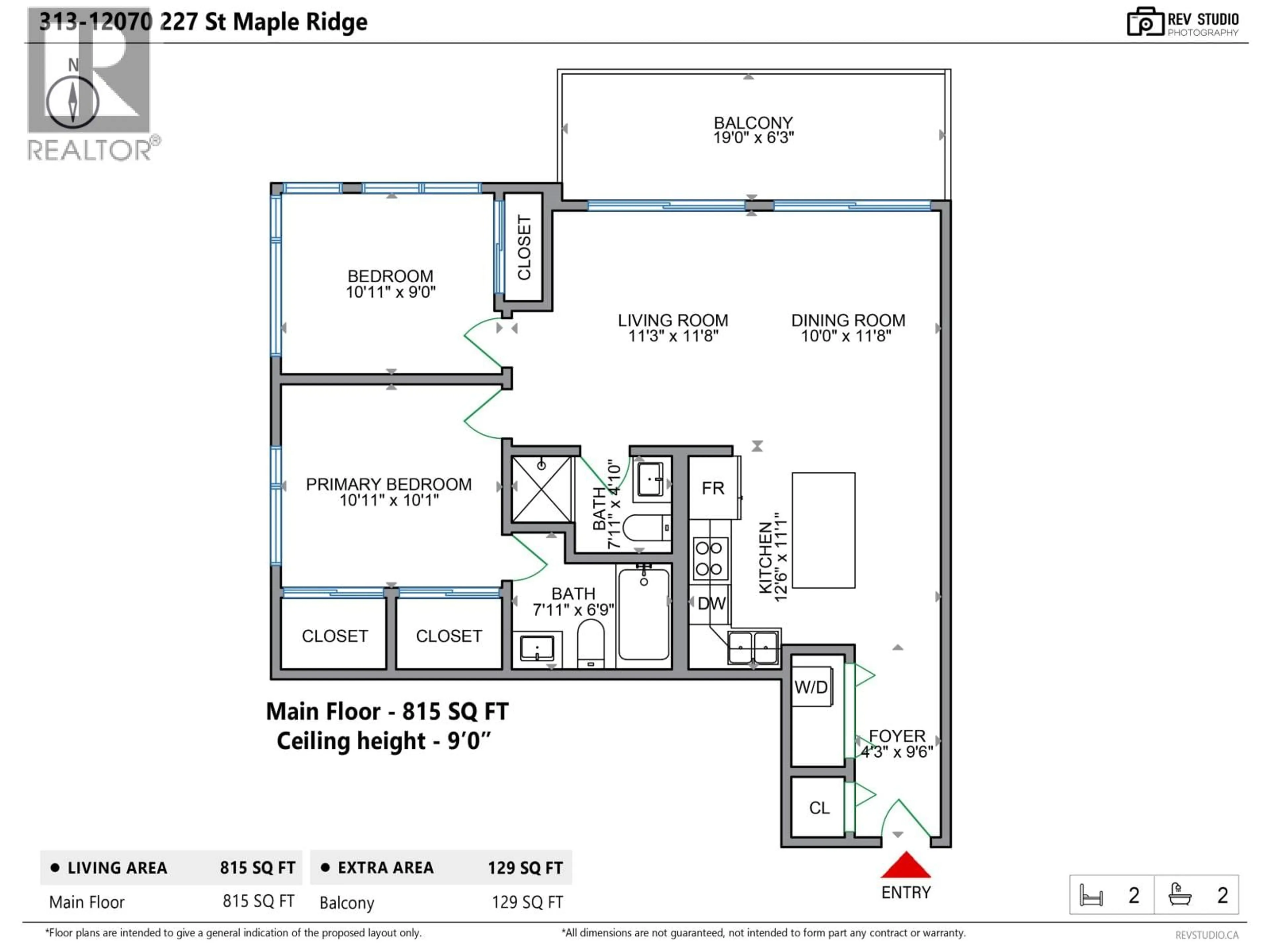 Floor plan for 313 - 12070 227 STREET, Maple Ridge British Columbia V2X9H2