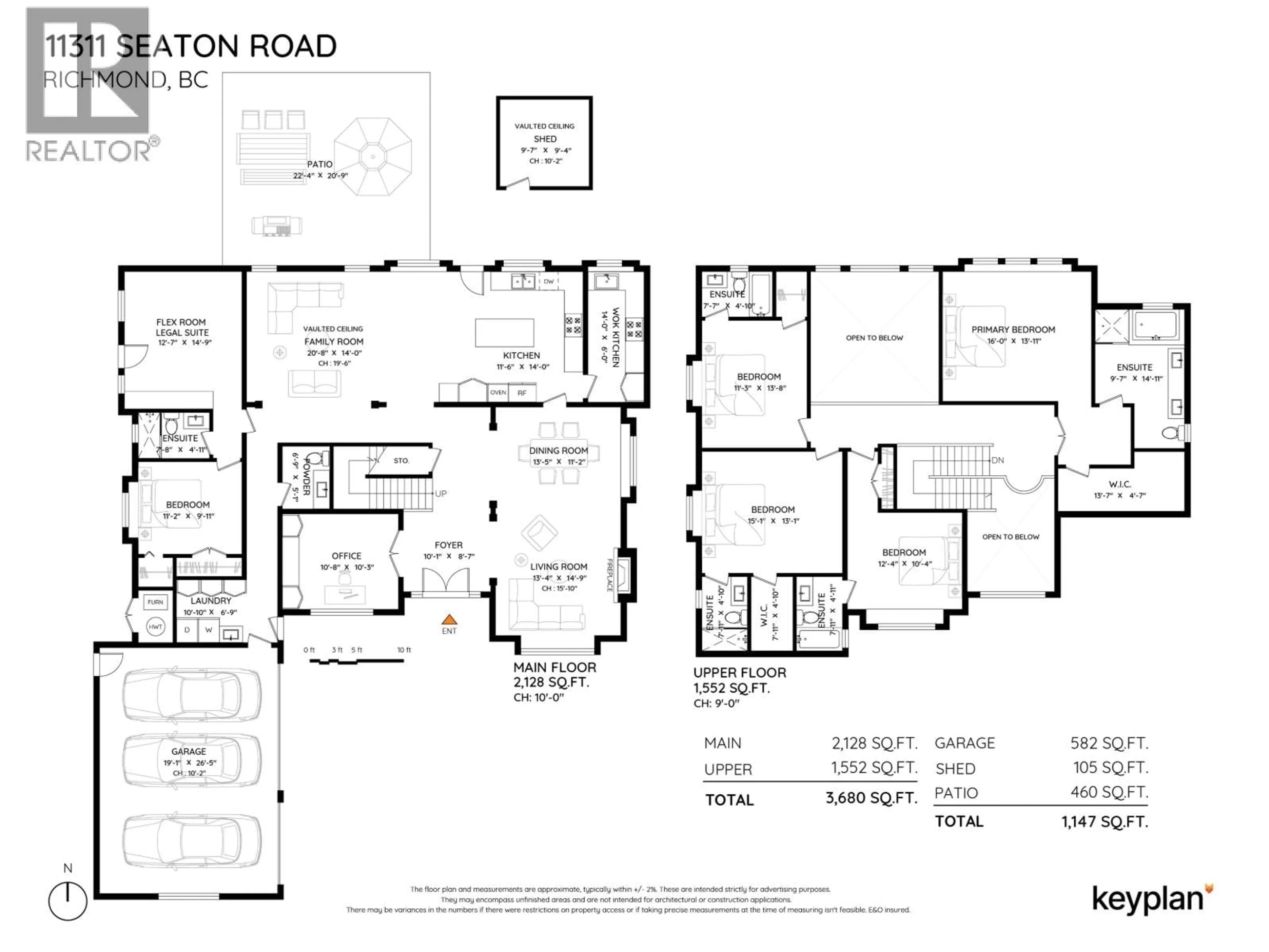 Floor plan for 11311 SEATON ROAD, Richmond British Columbia V7A3G4